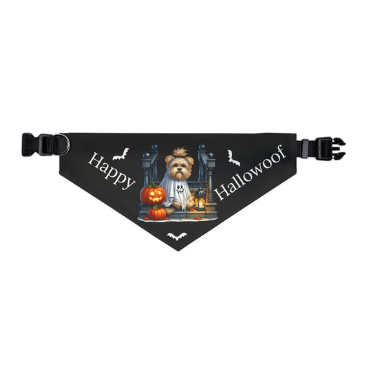 Happy "Hallowoof" - EXTRA LARGE Pet Bandana Collar BLACK 07