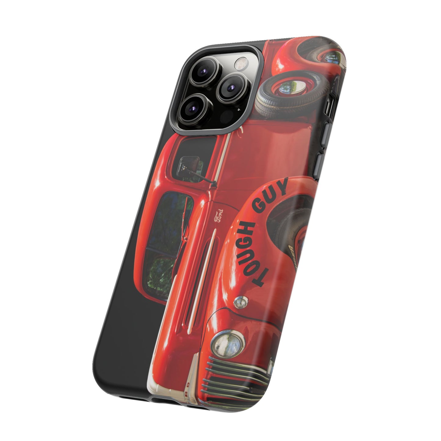 Phone Case iPhone 16/15/14 - Tough Guy Vintage Red Truck Tough Case