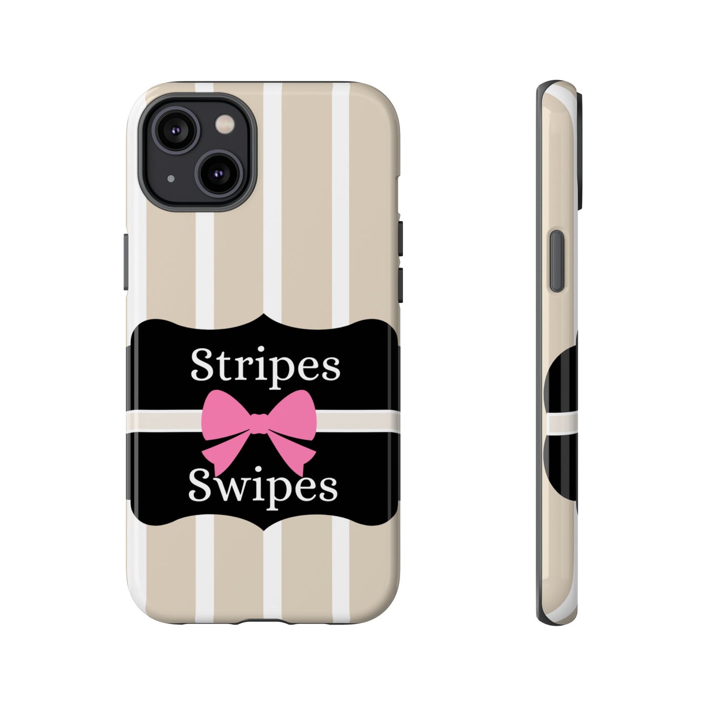 Phone Case iPhone 16/15/14 - Stripes & Swipes Tough Case