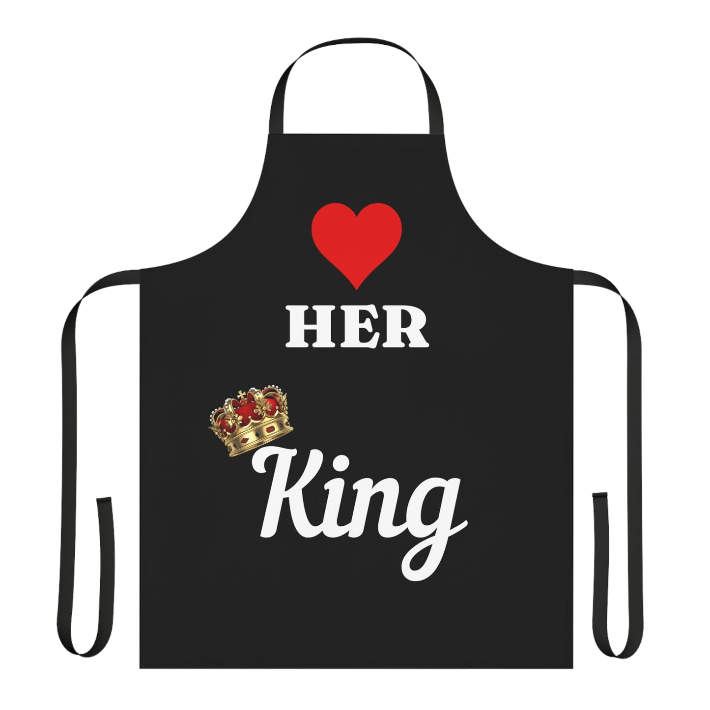 Her King Apron (AOP) - Black