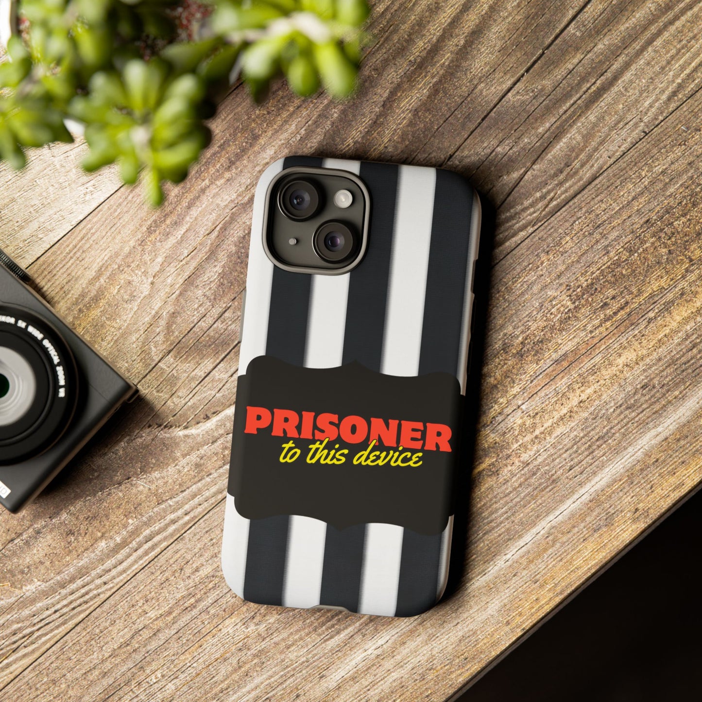 Phone Case iPhone 16/15/14 - Funny Prisoner to this Device Tough Case