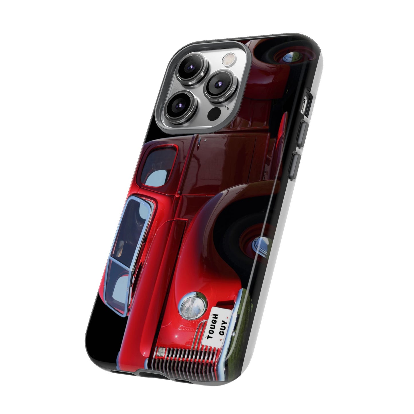 Phone Case iPhone 16/15/14 - Tough Guy Vintage Red Truck Tough Case