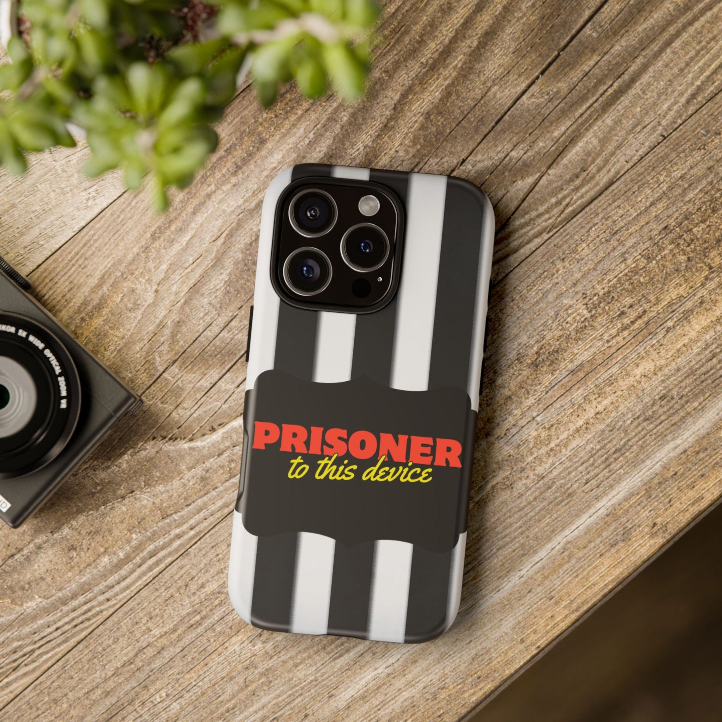 Phone Case iPhone 16/15/14 - Funny Prisoner to this Device Tough Case