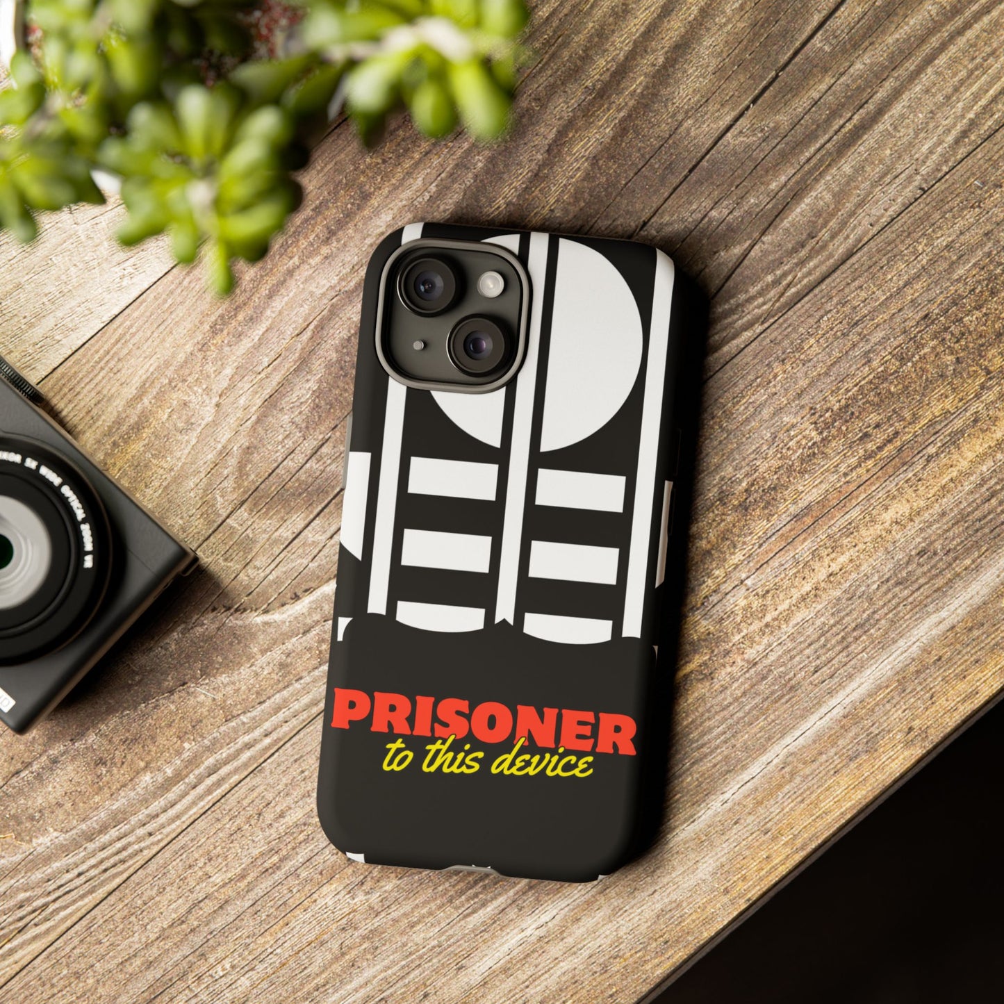 Phone Case iPhone 16/15/14 - Funny Prisoner to this Device Tough Case