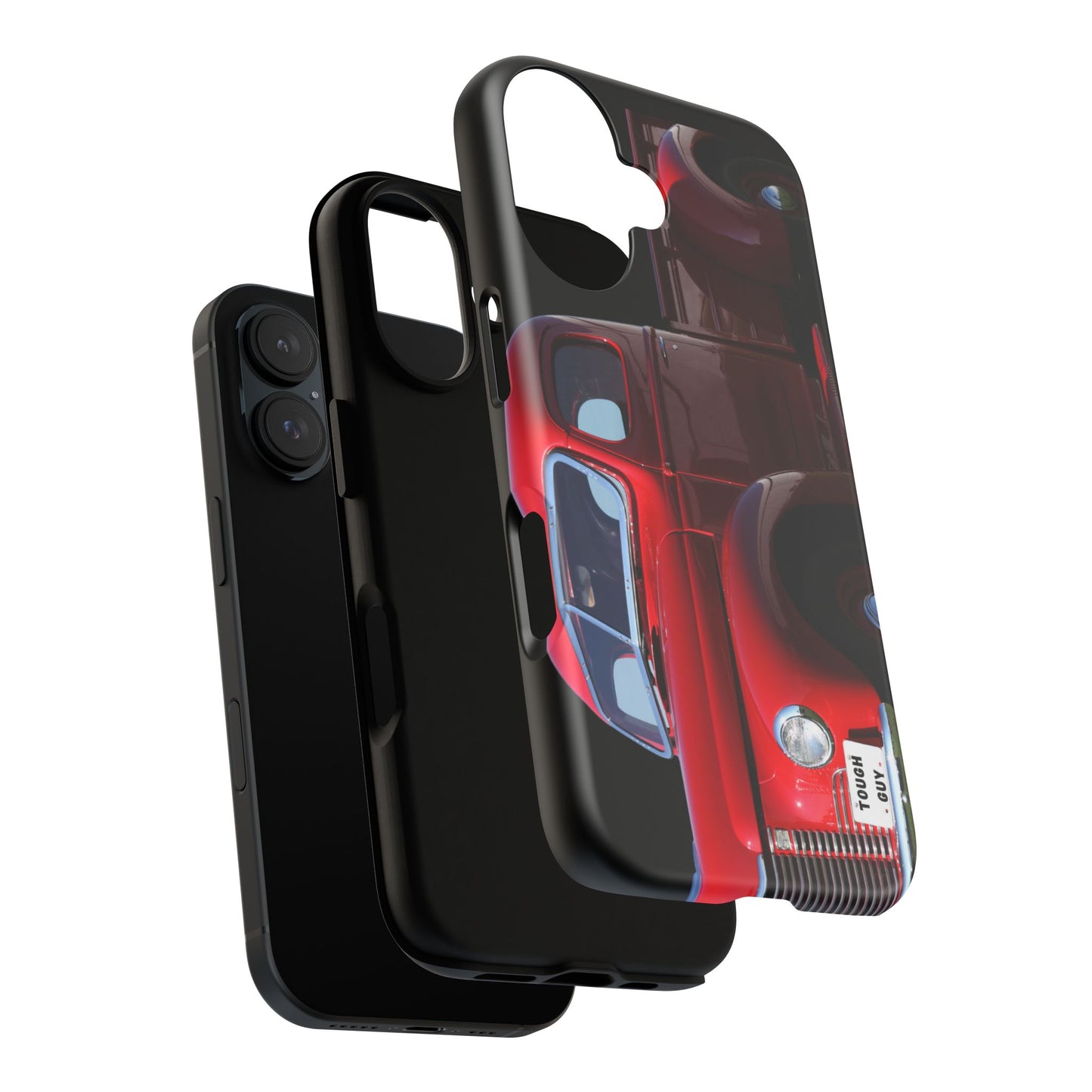 Phone Case iPhone 16/15/14 - Tough Guy Vintage Red Truck Tough Case