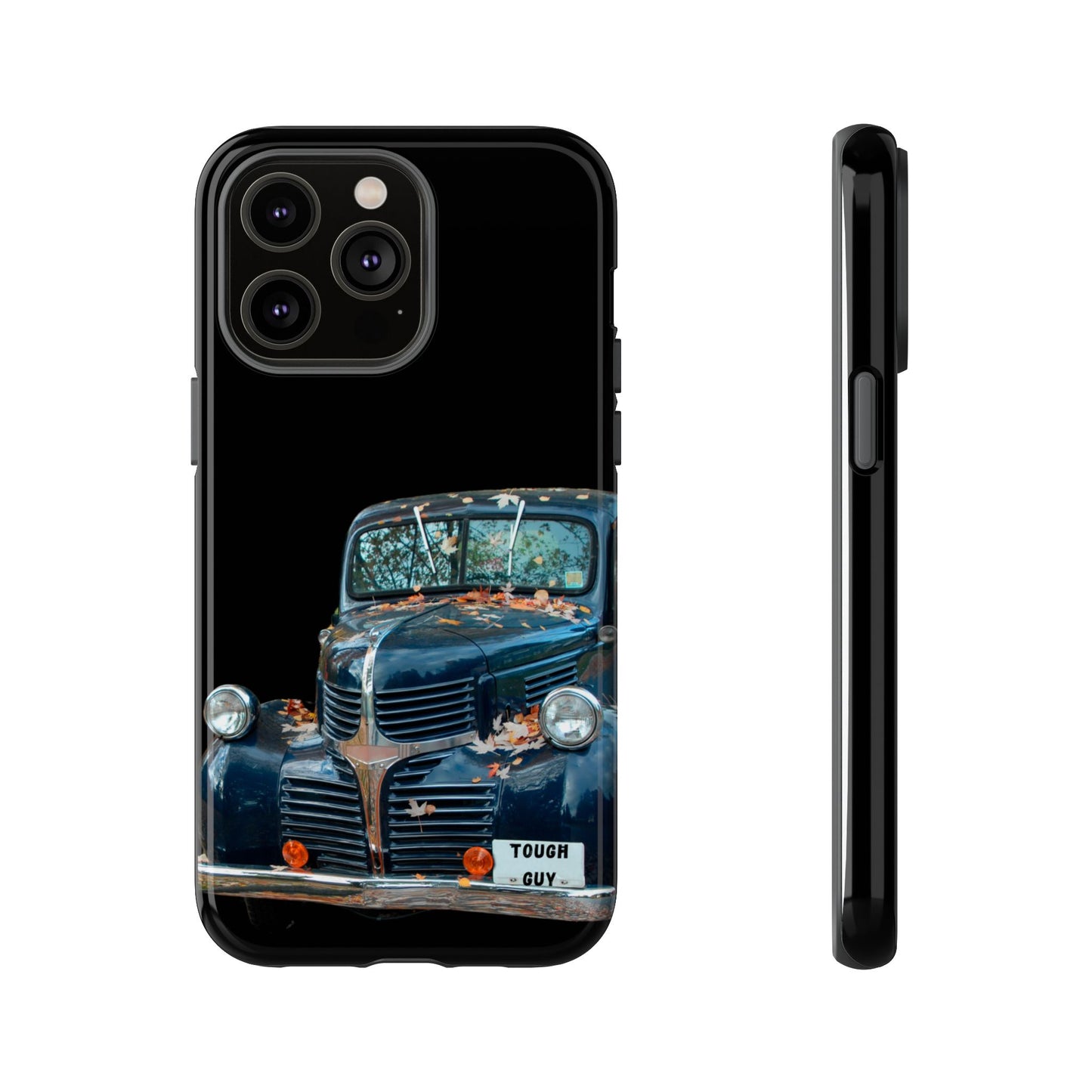 Phone Case iPhone 16/15/14 - Vintage Black Truck Tough Guy Tough Case