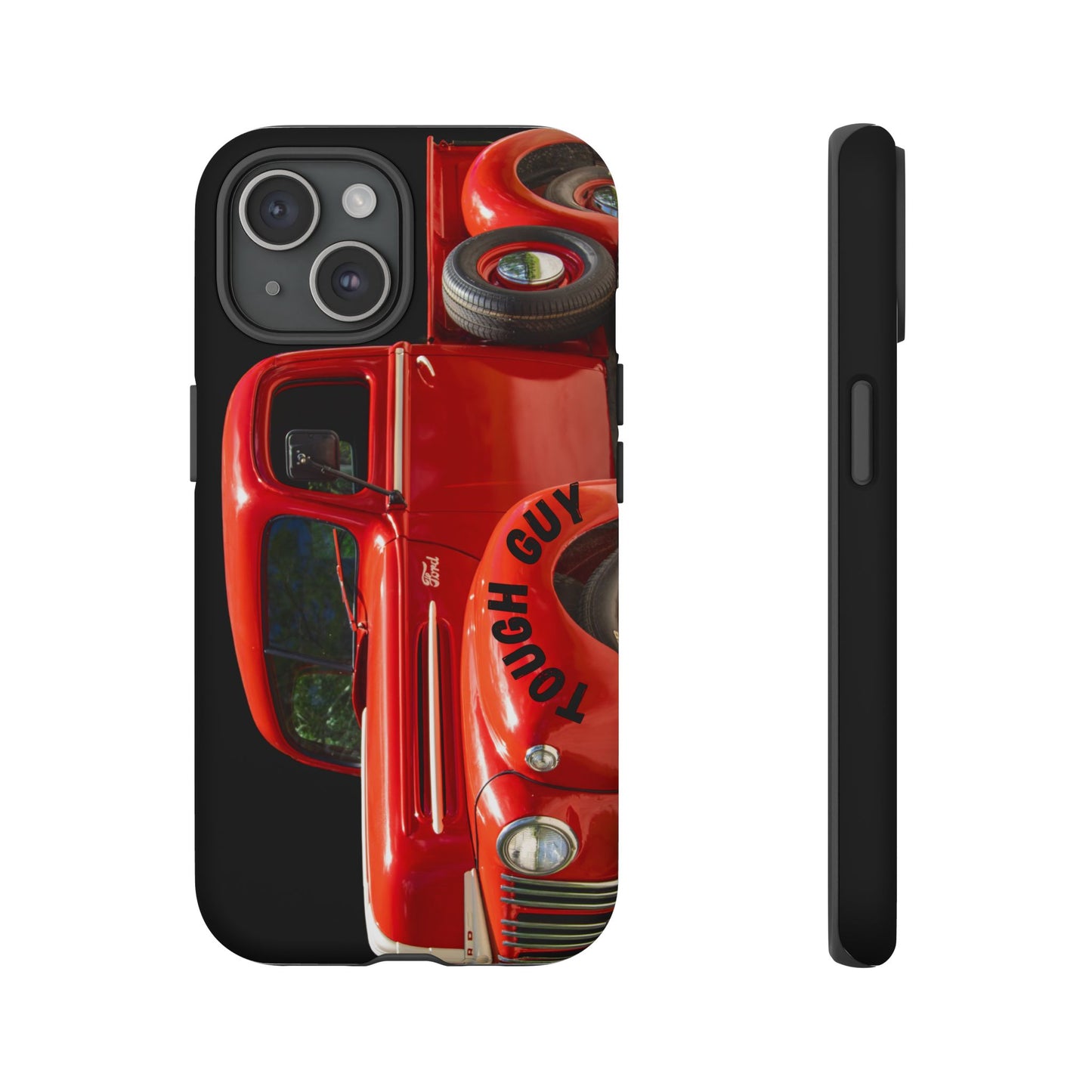 Phone Case iPhone 16/15/14 - Tough Guy Vintage Red Truck Tough Case