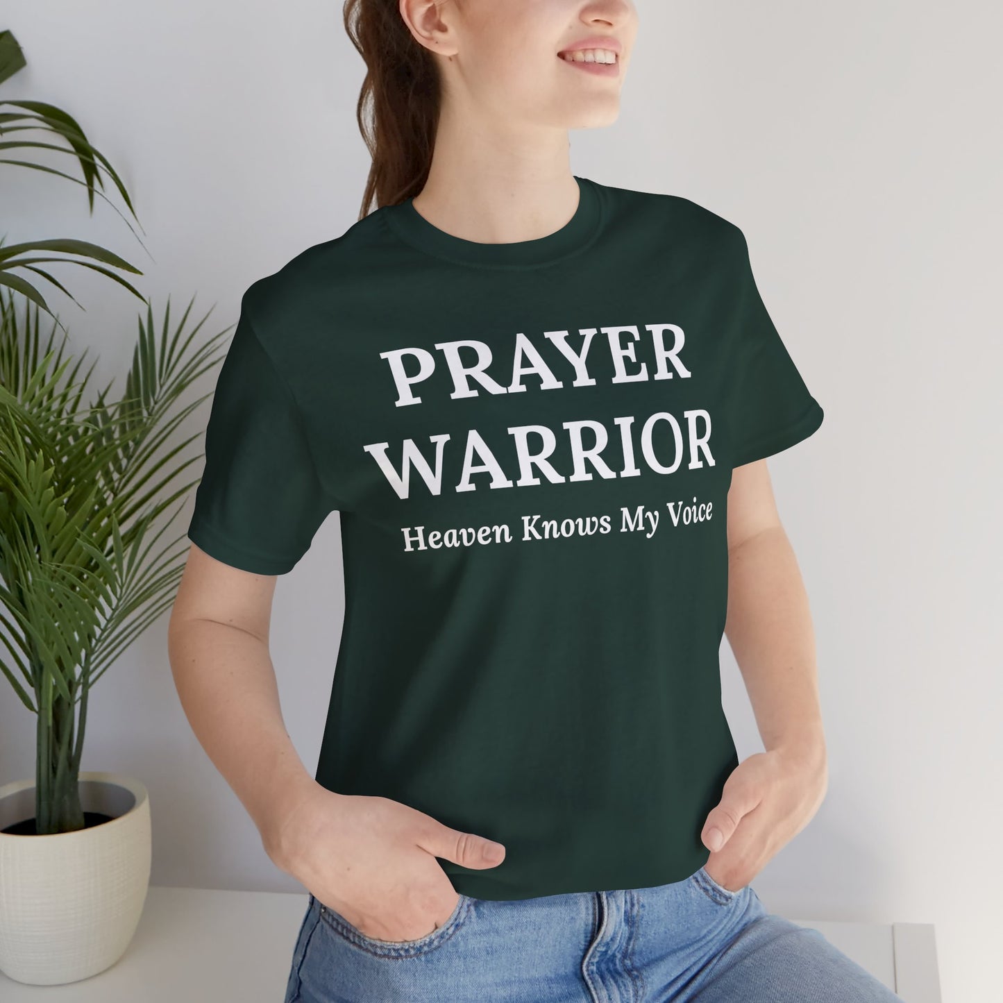Prayer Warrior – Heaven Knows My Voice Faith-Based Inspirational T-Shirt