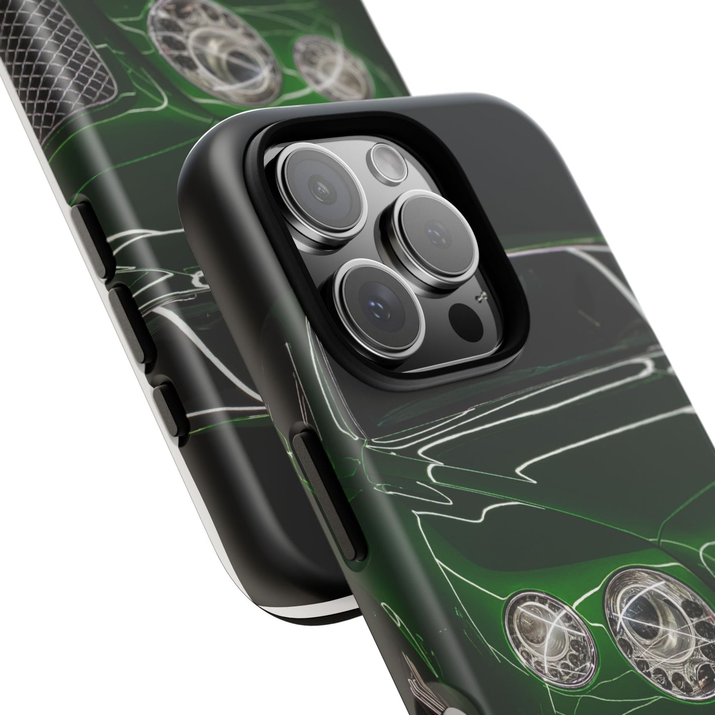 Phone Case iPhone 16/15/14 - Green Luxury Car Tough Case