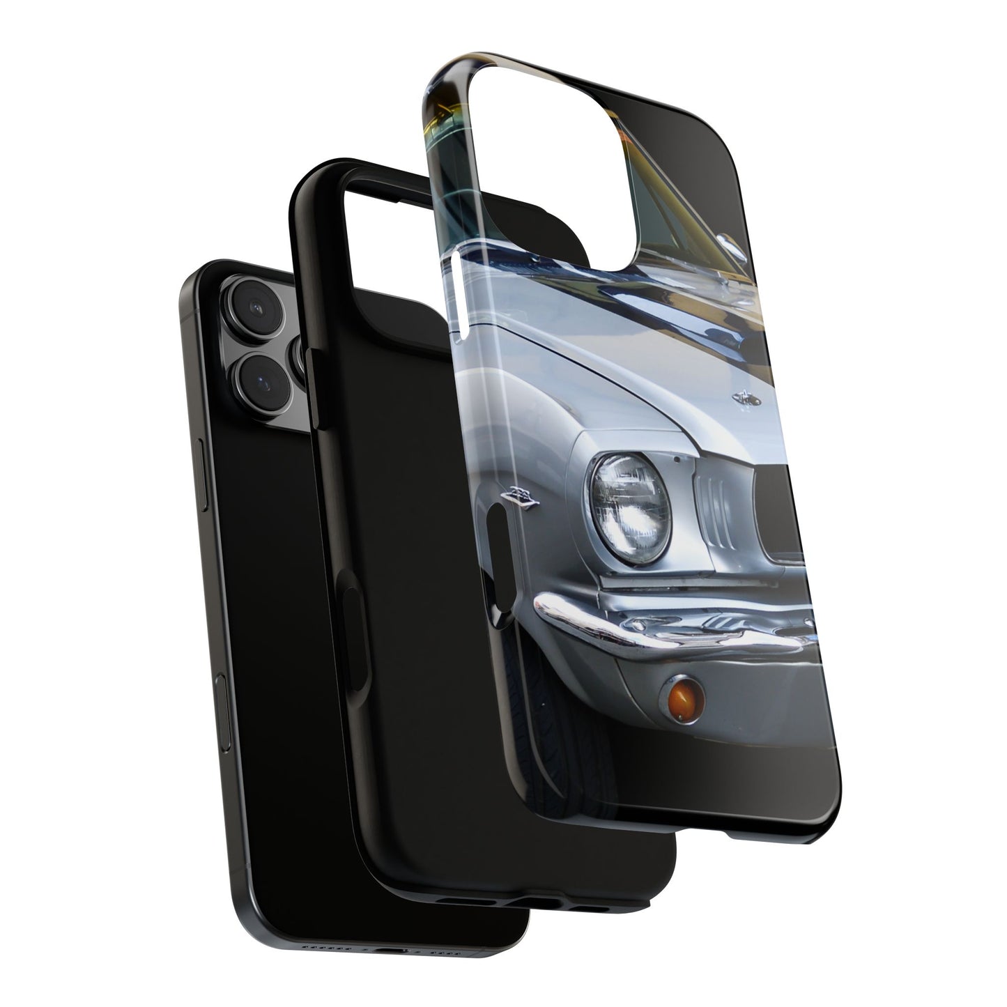 Phone Case iPhone 16/15/14 - Silver Car Tough Case