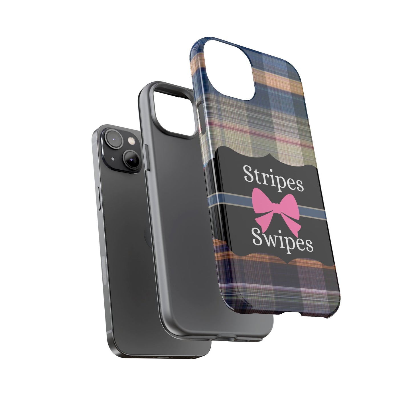 Phone Case iPhone 16/15/14 -Stripes & Swipes Tough Case