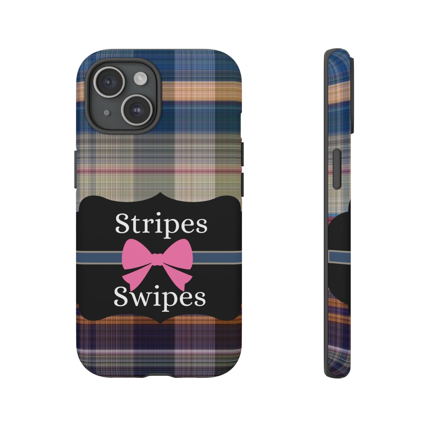 Phone Case iPhone 16/15/14 -Stripes & Swipes Tough Case