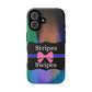 Phone Case iPhone 16/15/14 - Brushed Stripes & Swipes Tough Case