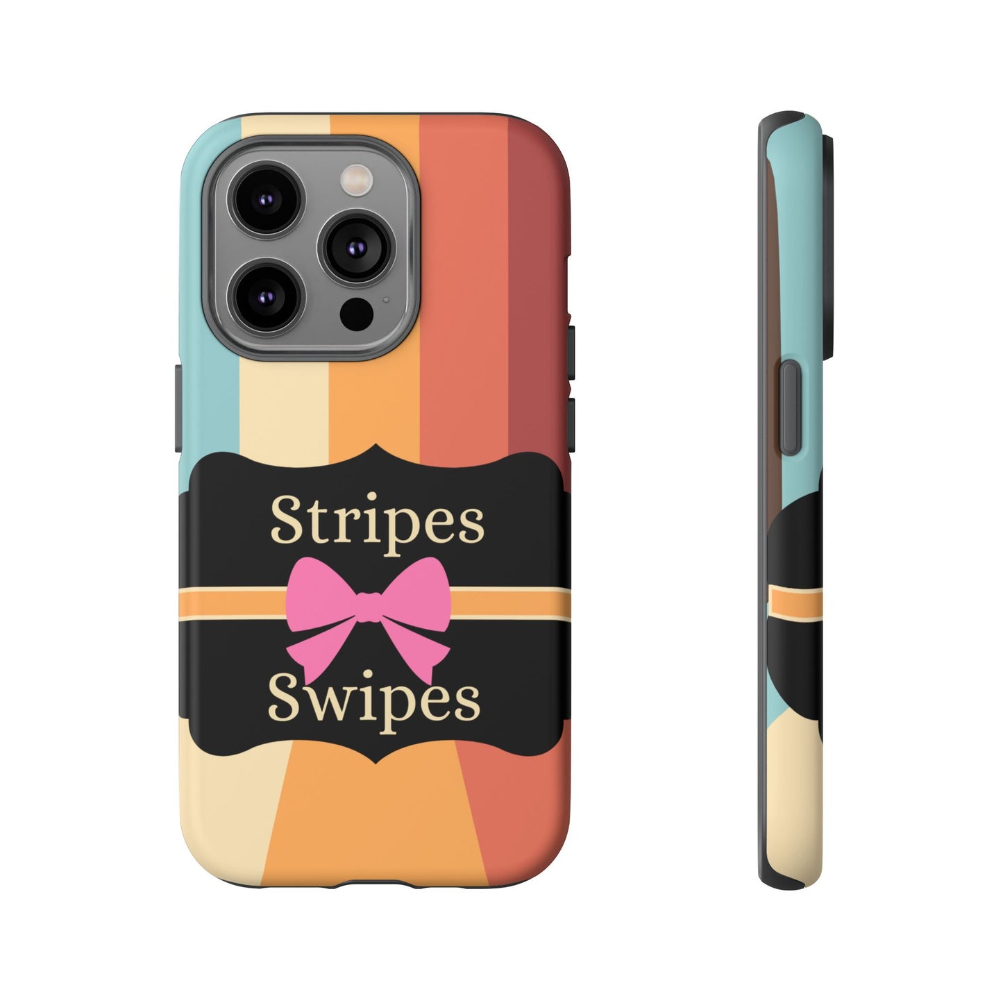 Phone Case iPhone 16/15/14 - Wall/Floor Stripes & Swipes Tough Case