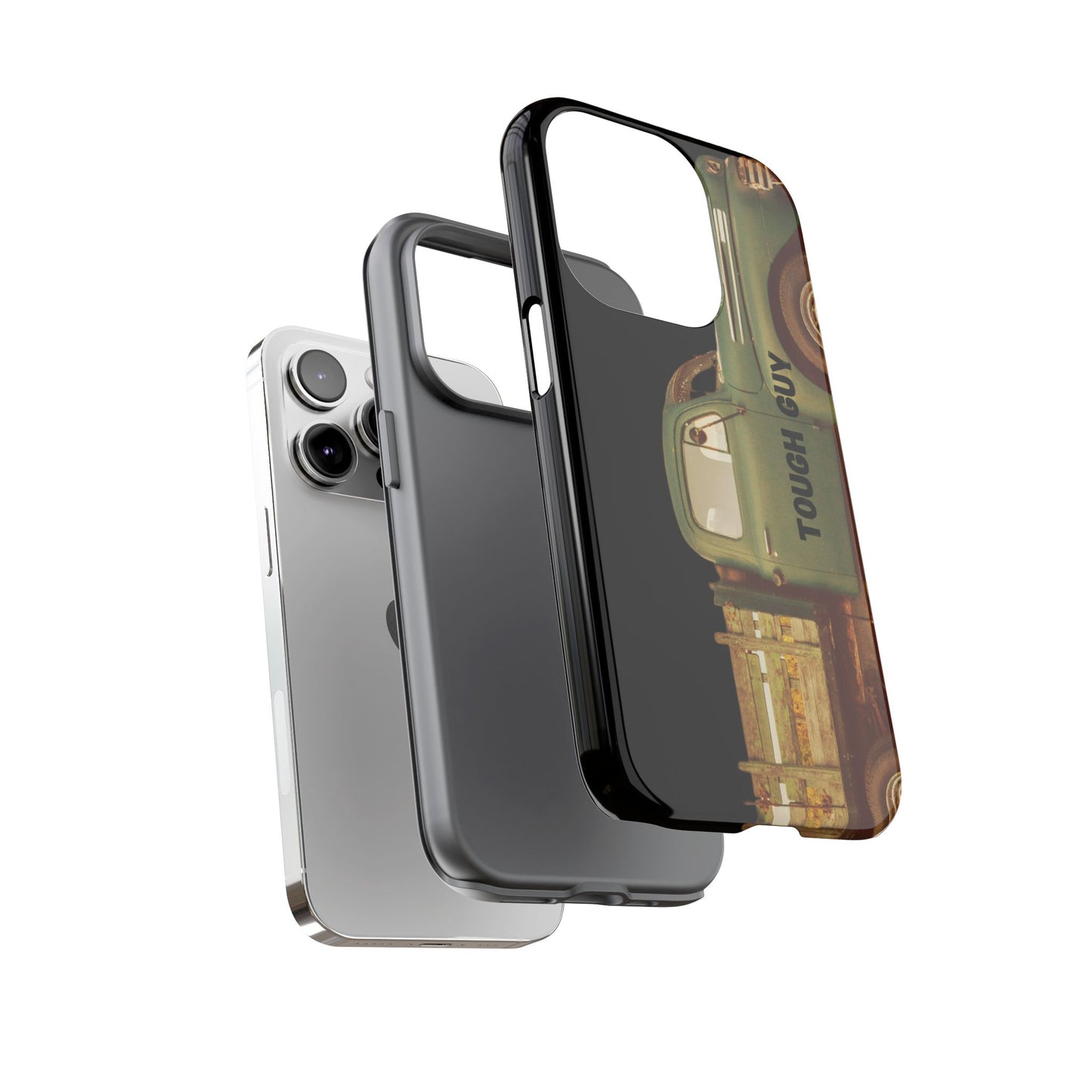 Phone Case iPhone 16/15/14 - Tough Guy Old Green Truck Tough Case