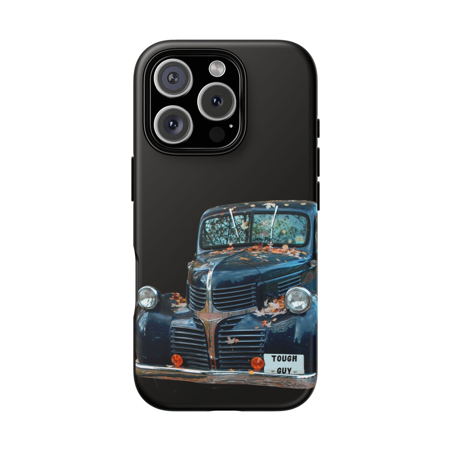 Phone Case iPhone 16/15/14 - Vintage Black Truck Tough Guy Tough Case