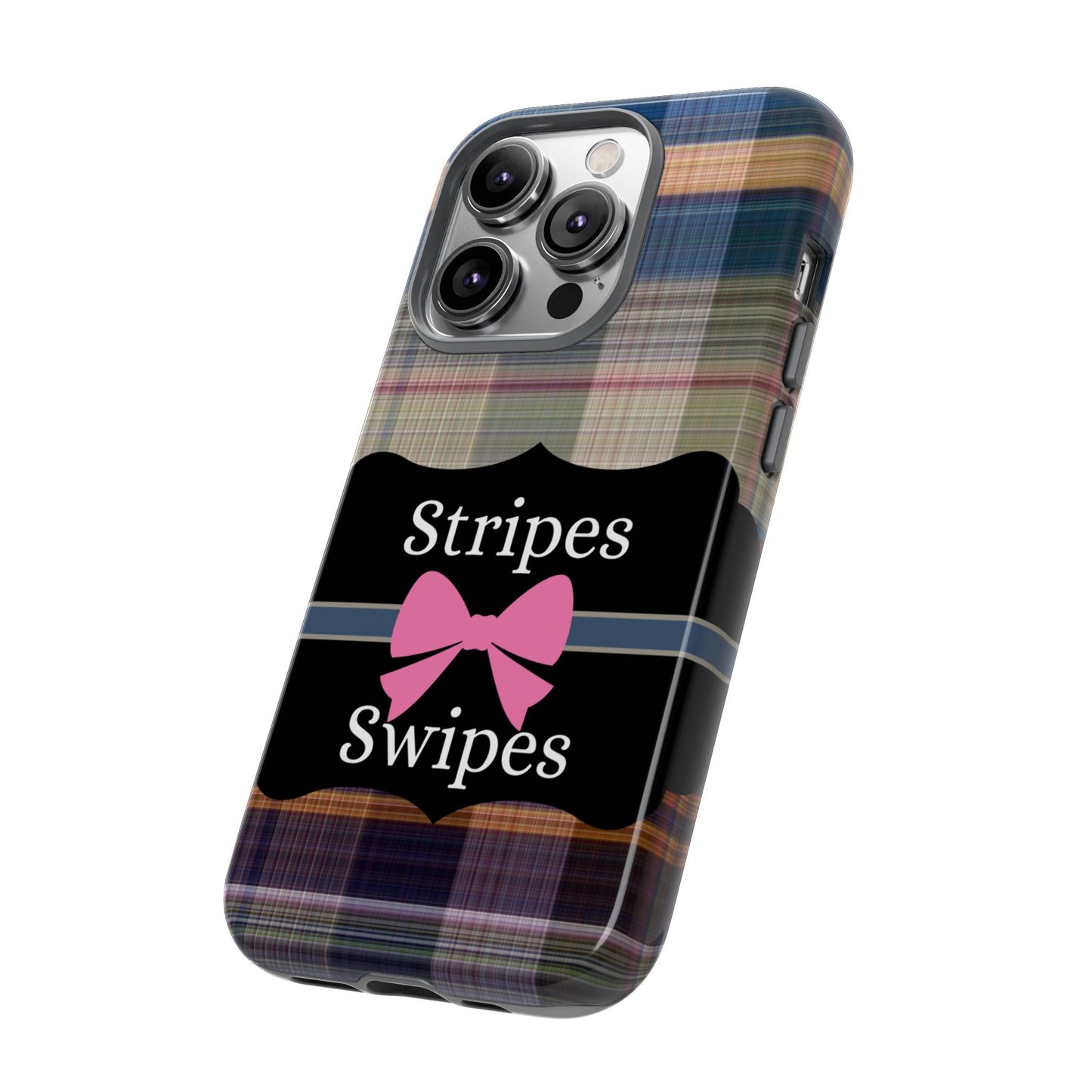 Phone Case iPhone 16/15/14 -Stripes & Swipes Tough Case