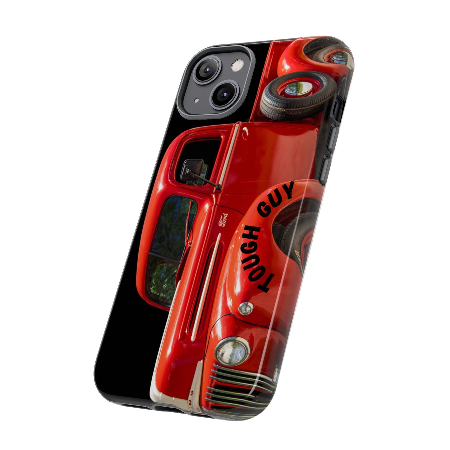 Phone Case iPhone 16/15/14 - Tough Guy Vintage Red Truck Tough Case