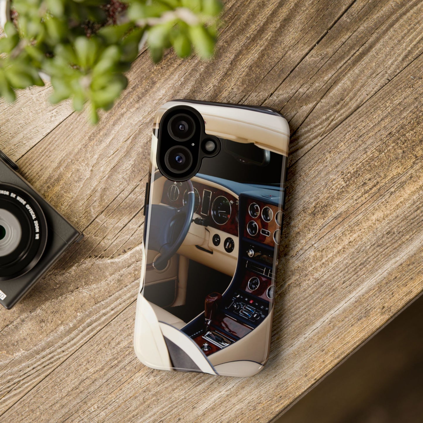 Phone Case iPhone 16/15/14 - Luxury Car Interior Tough Case