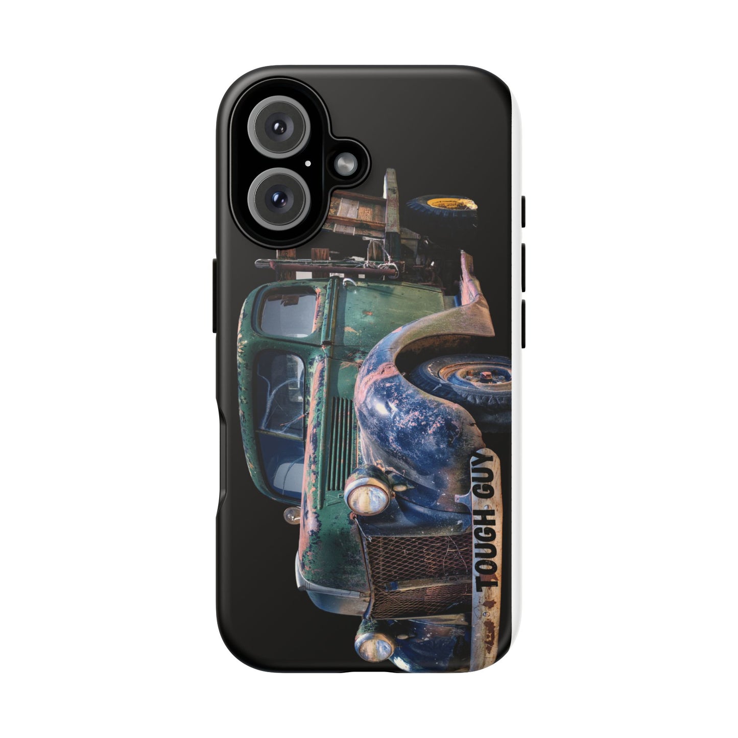 Phone Case iPhone 16/15/14 - Tough Guy Green Blue Truck Tough Case