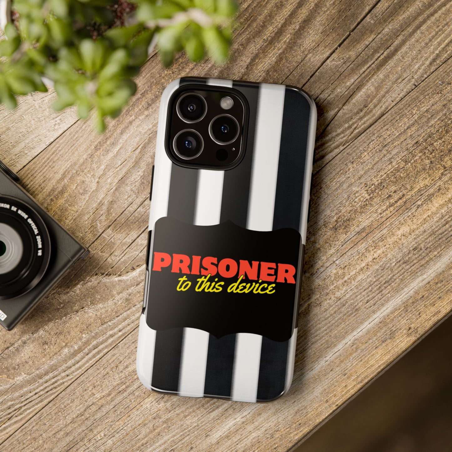 Phone Case iPhone 16/15/14 - Funny Prisoner to this Device Tough Case