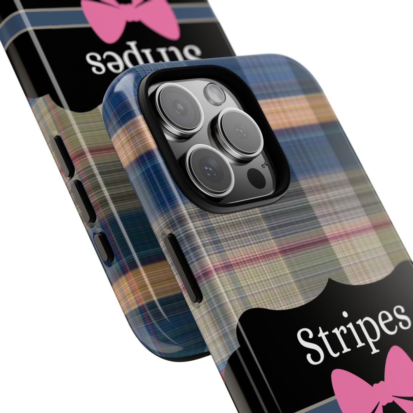 Phone Case iPhone 16/15/14 -Stripes & Swipes Tough Case