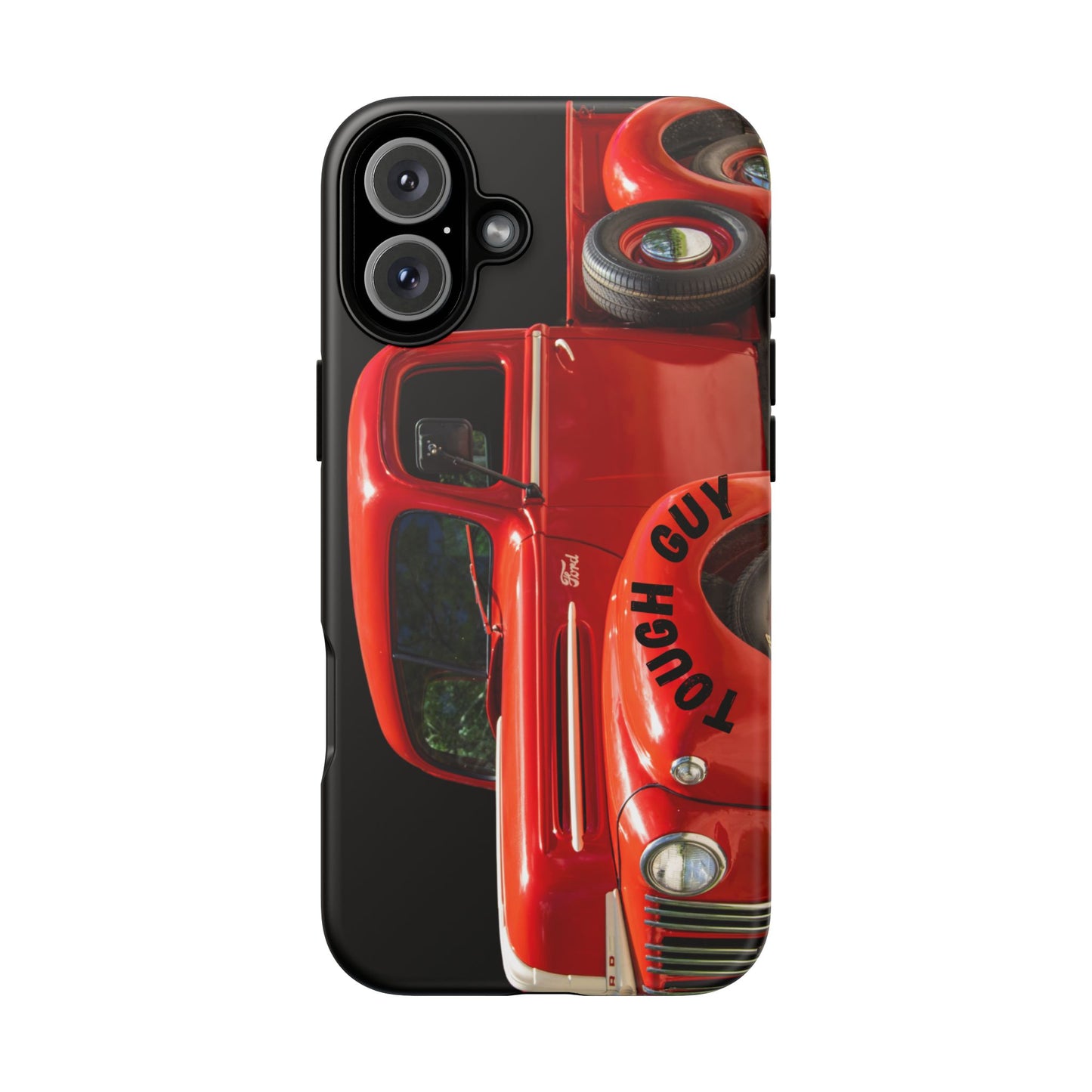 Phone Case iPhone 16/15/14 - Tough Guy Vintage Red Truck Tough Case