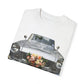 Men's T-Shirt Tough Guy Car with Flowers Design