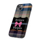 Phone Case iPhone 16/15/14 -Stripes & Swipes Tough Case