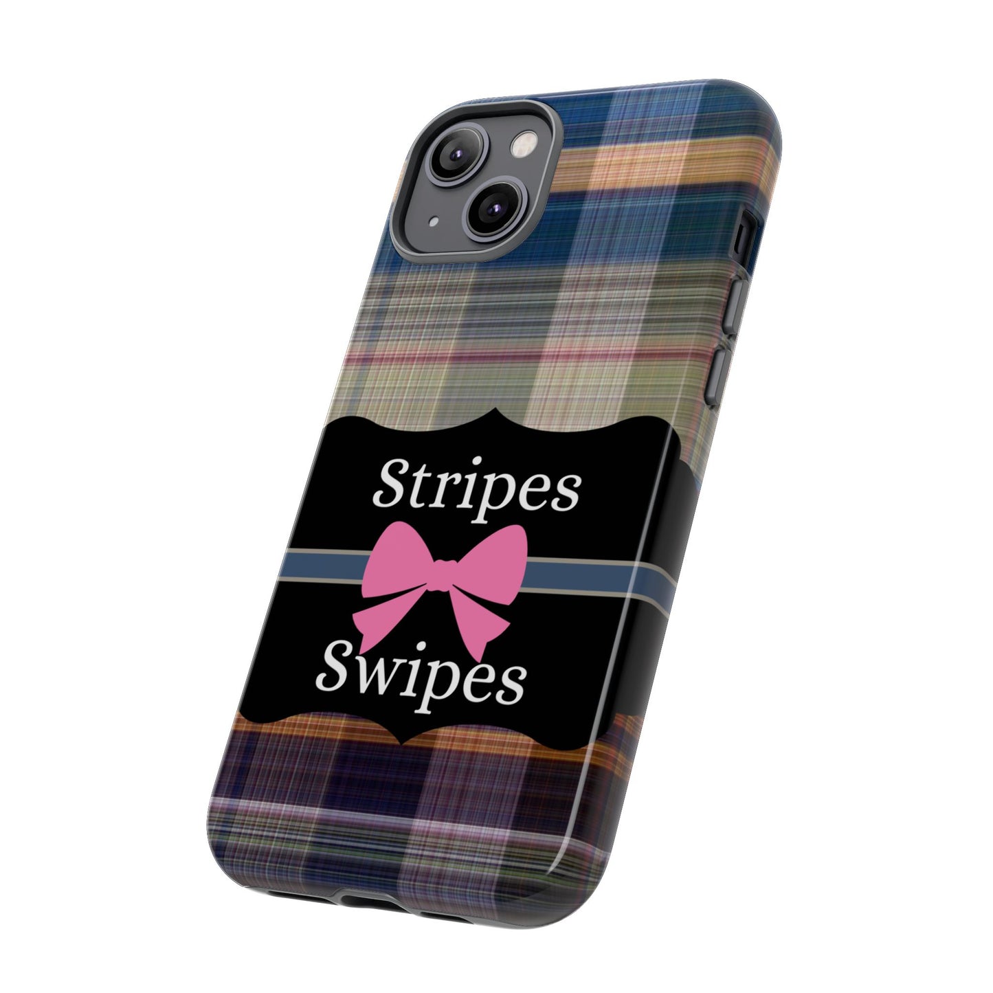 Phone Case iPhone 16/15/14 -Stripes & Swipes Tough Case