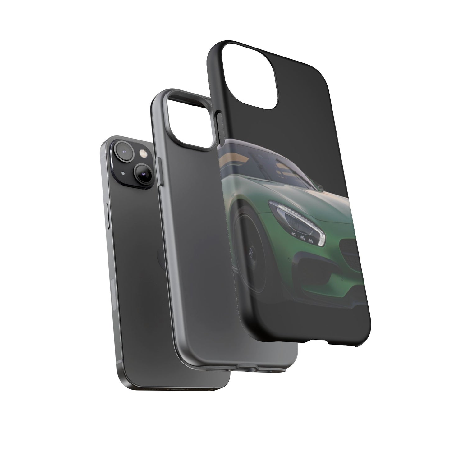 Phone Case iPhone 16/15/14 - Green Luxury Car Tough Case