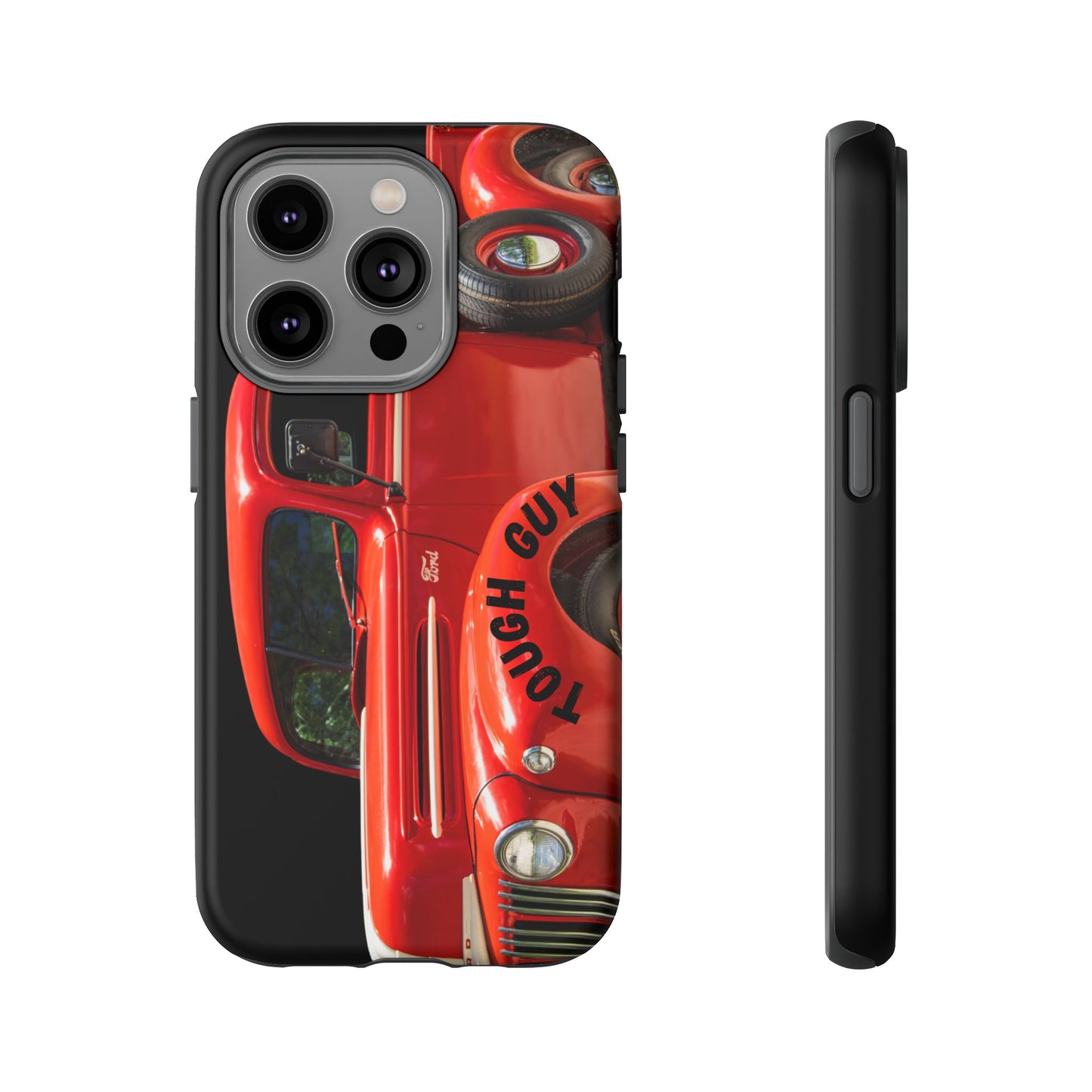 Phone Case iPhone 16/15/14 - Tough Guy Vintage Red Truck Tough Case