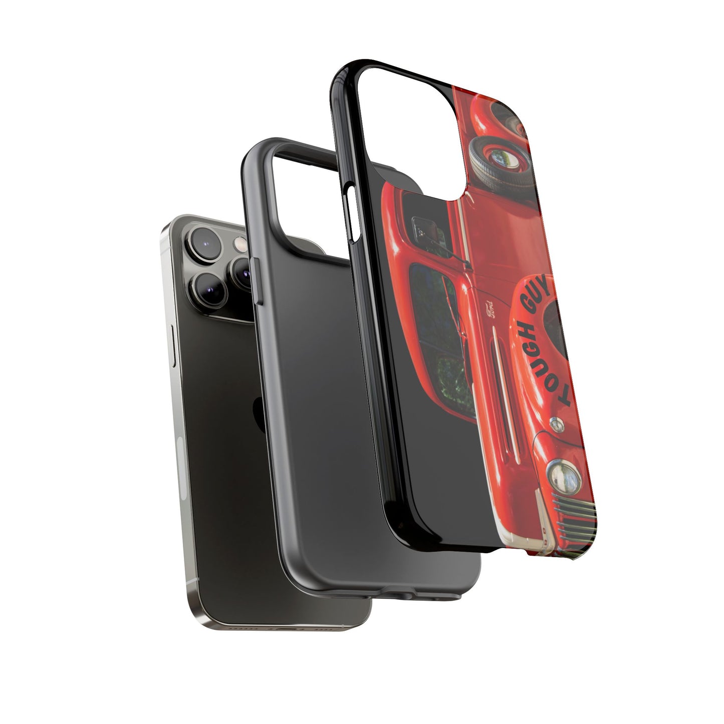 Phone Case iPhone 16/15/14 - Tough Guy Vintage Red Truck Tough Case