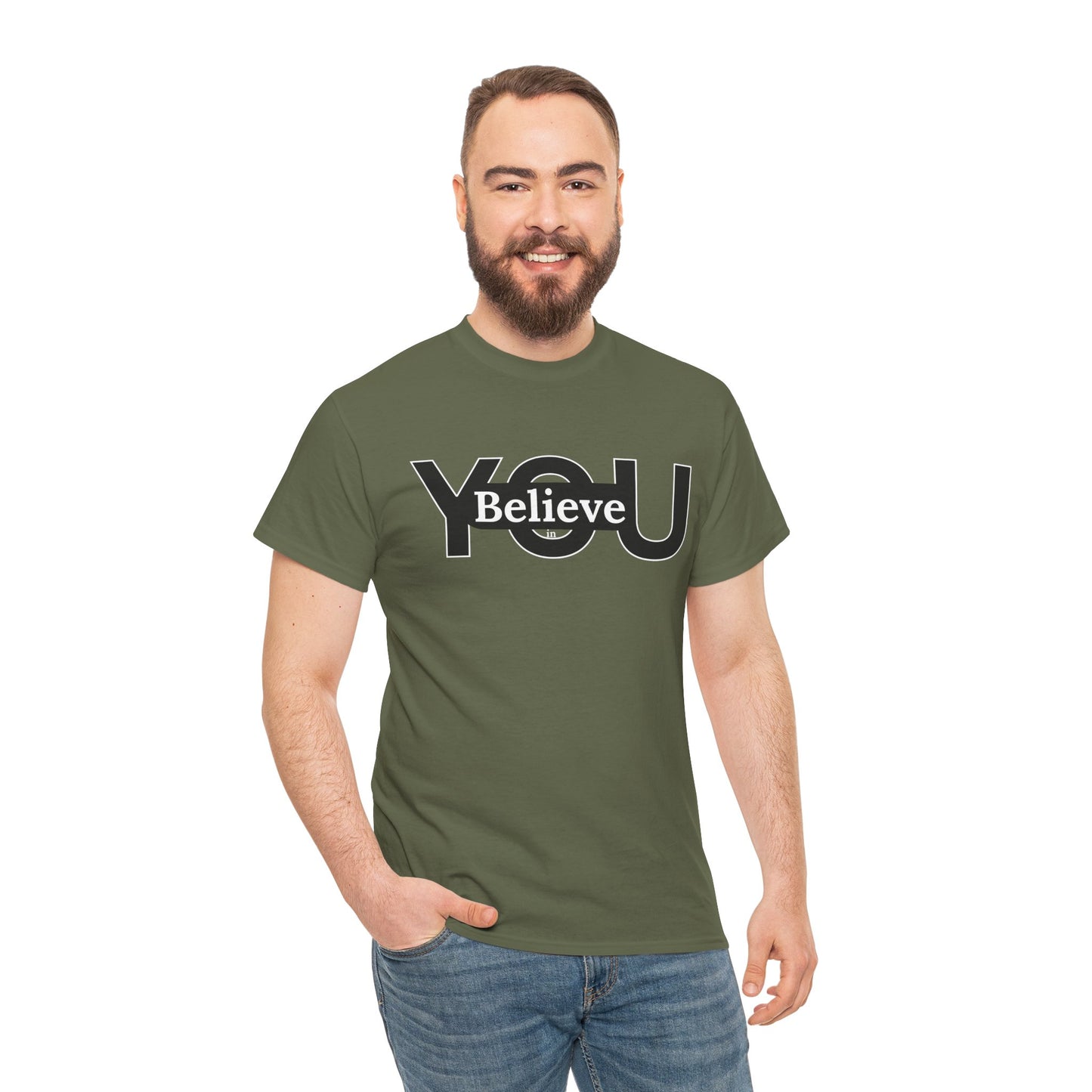 Believe in You (White) - Motivational T-Shirt Unisex Tee