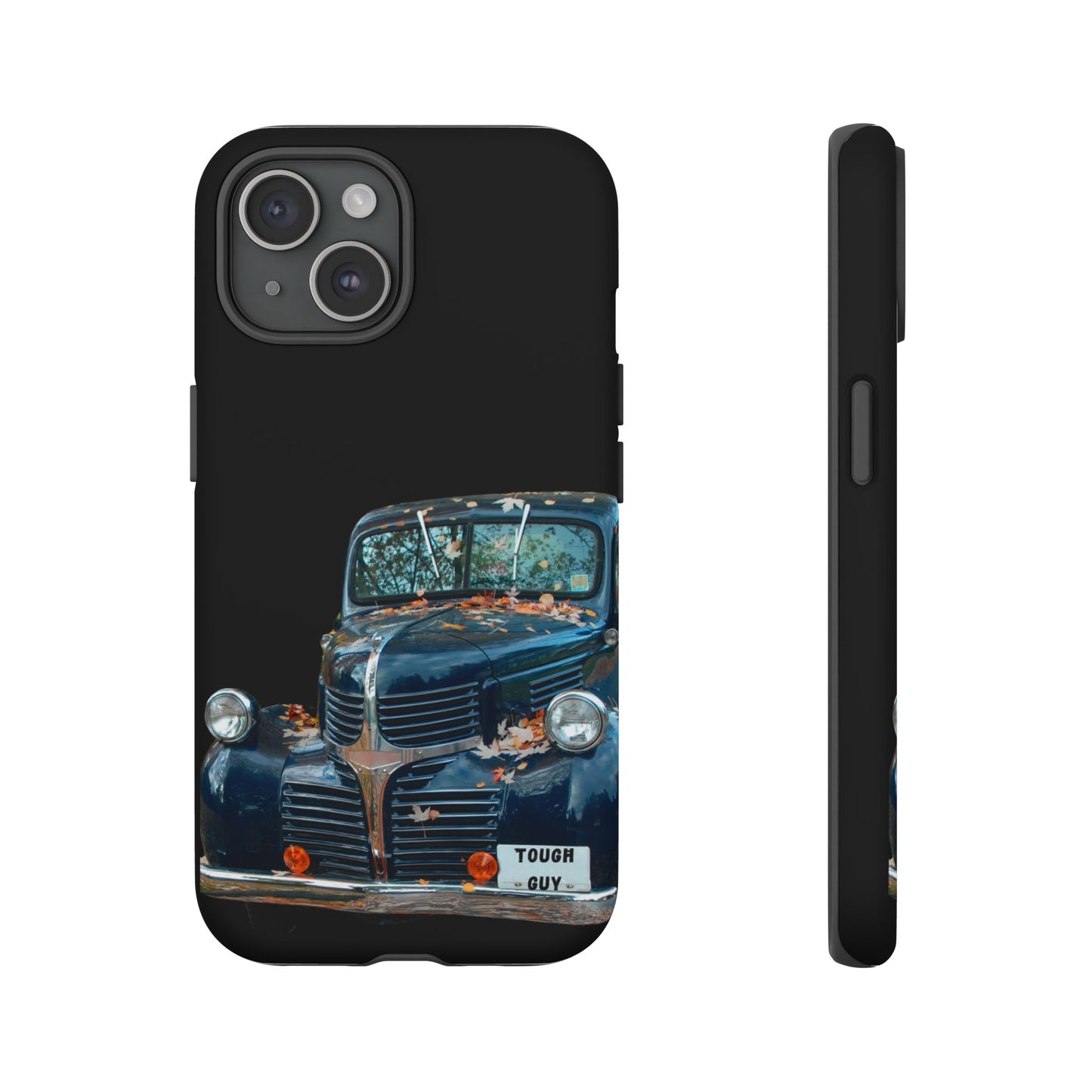 Phone Case iPhone 16/15/14 - Vintage Black Truck Tough Guy Tough Case