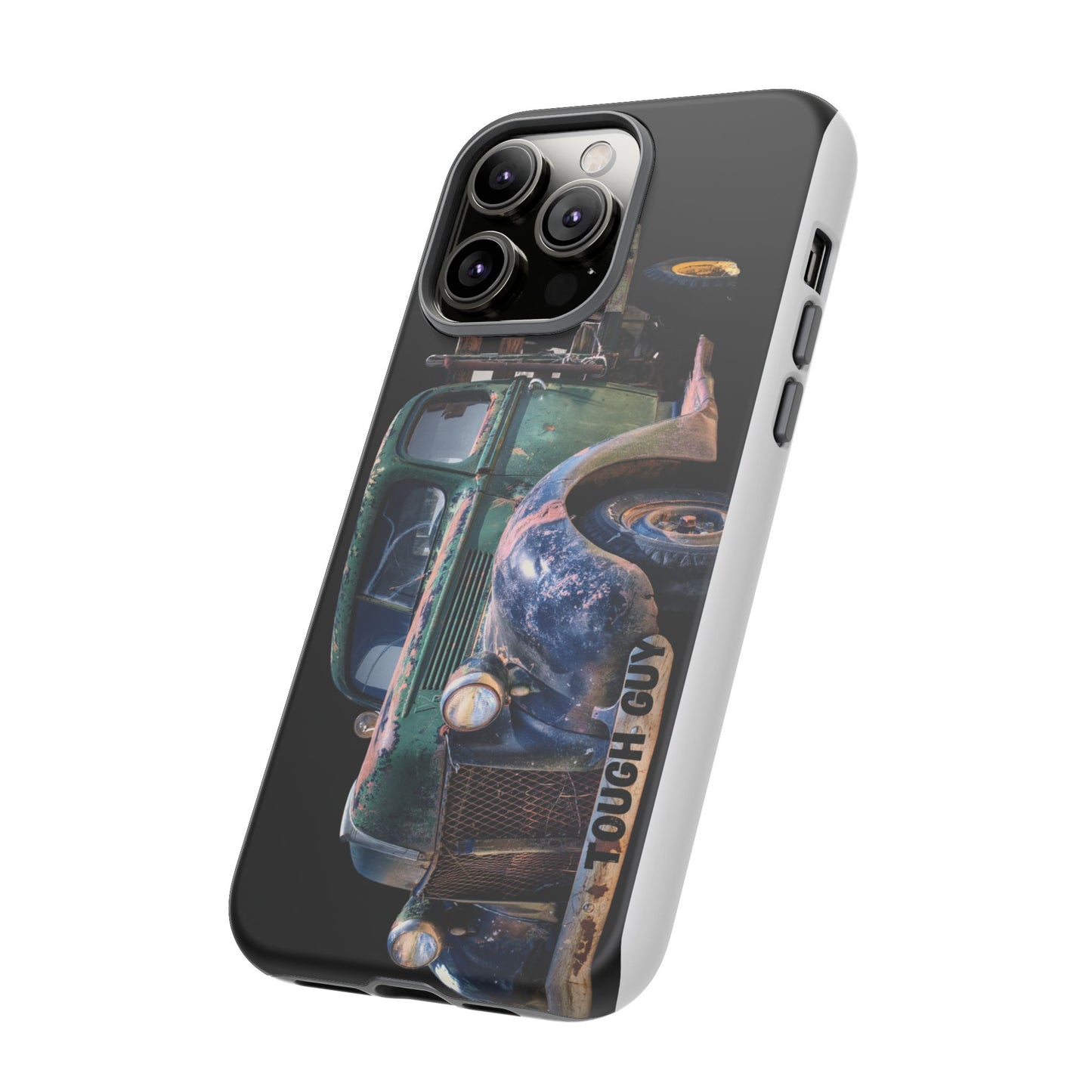 Phone Case iPhone 16/15/14 - Tough Guy Green Blue Truck Tough Case