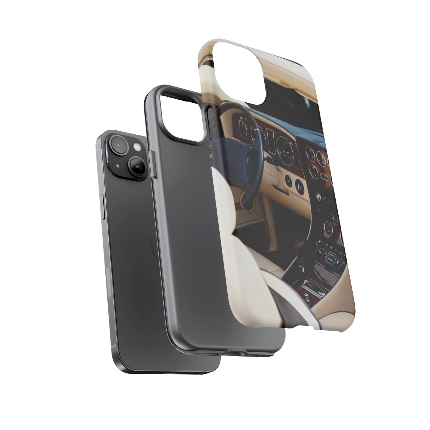 Phone Case iPhone 16/15/14 - Luxury Car Interior Tough Case