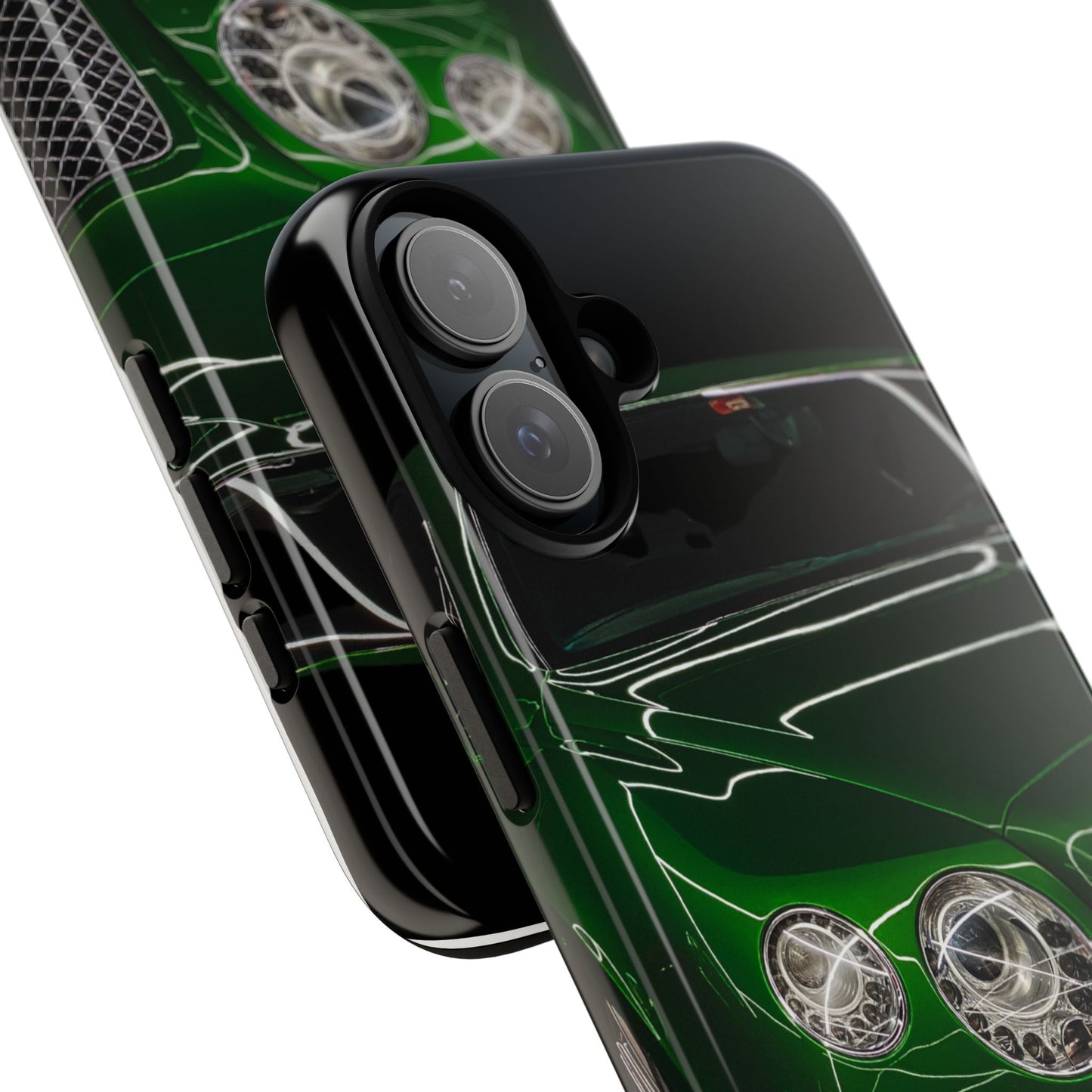 Phone Case iPhone 16/15/14 - Green Luxury Car Tough Case