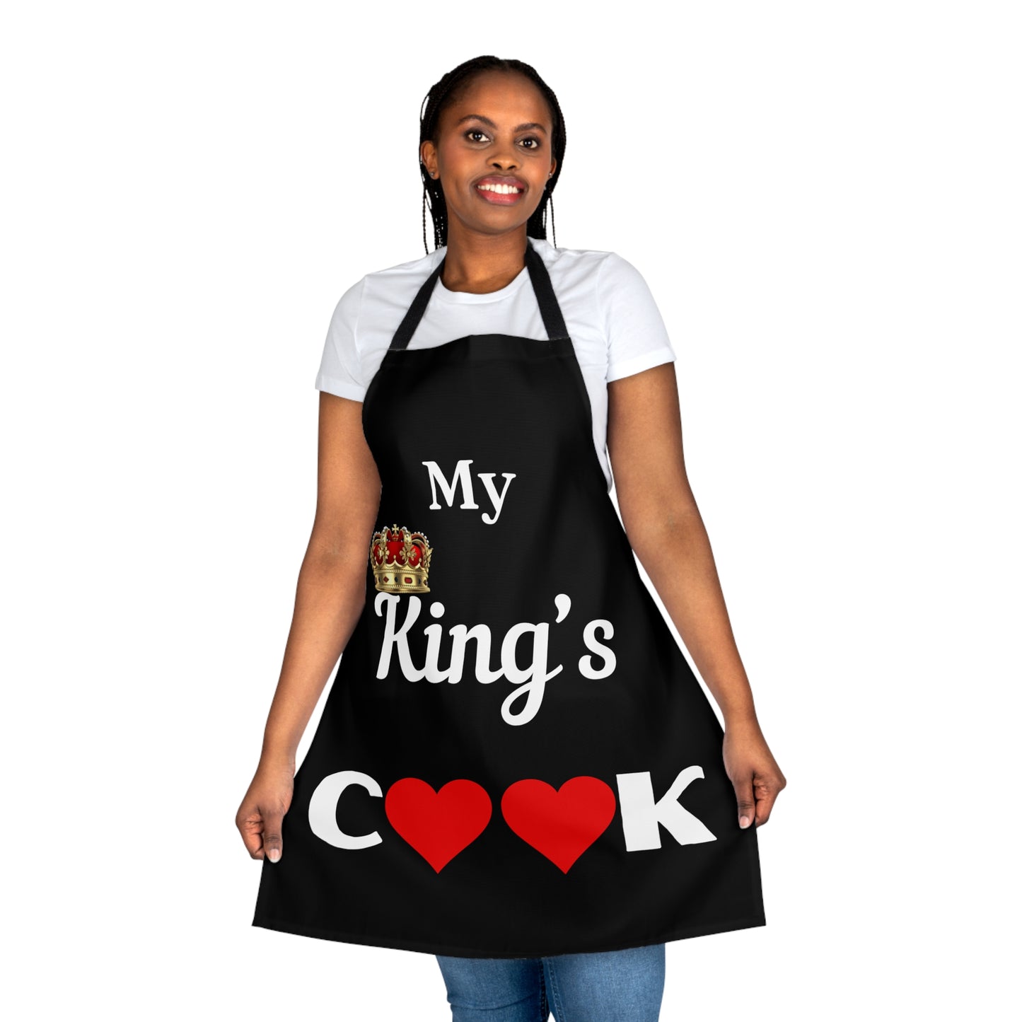 My King's Cook Apron (AOP) - Black