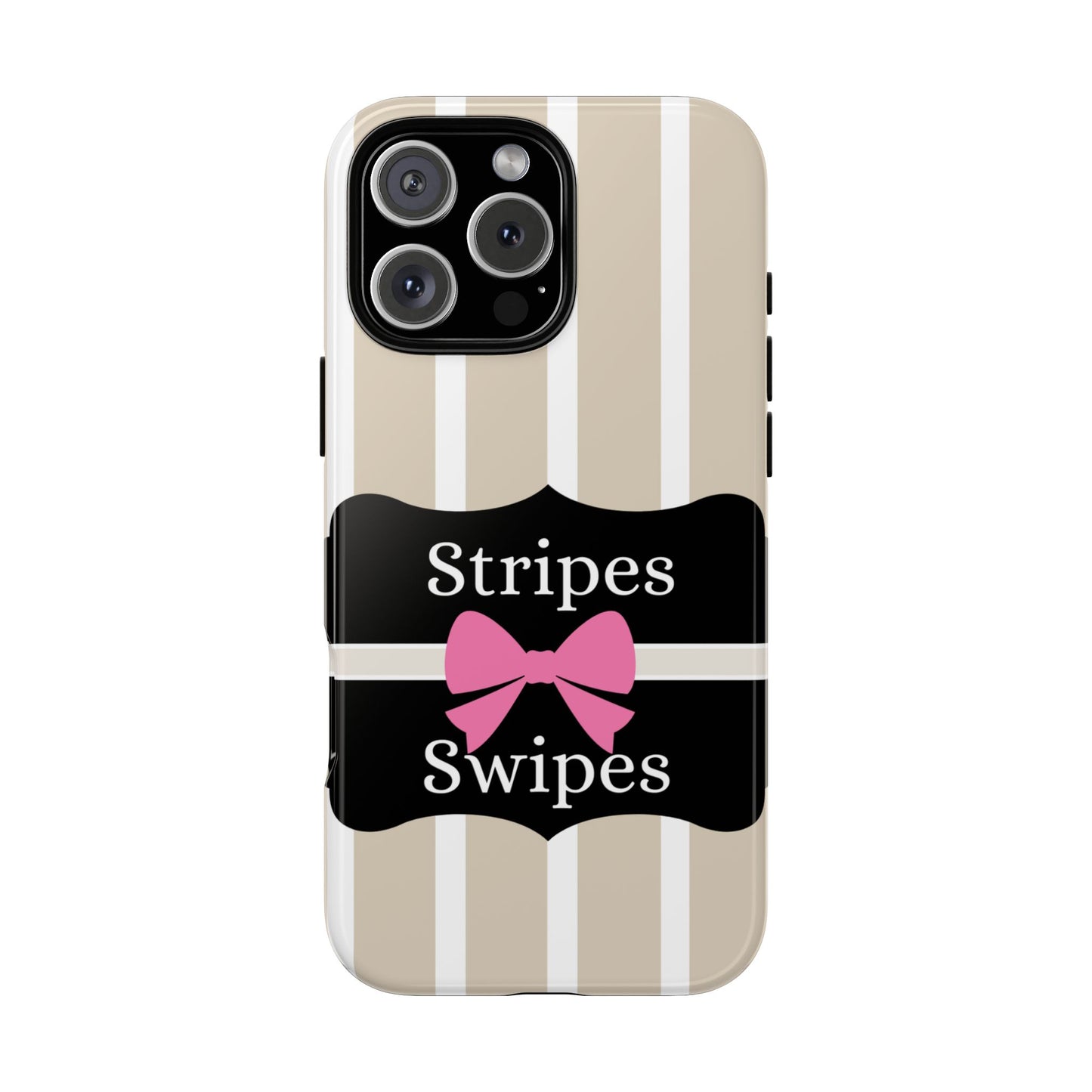 Phone Case iPhone 16/15/14 - Stripes & Swipes Tough Case