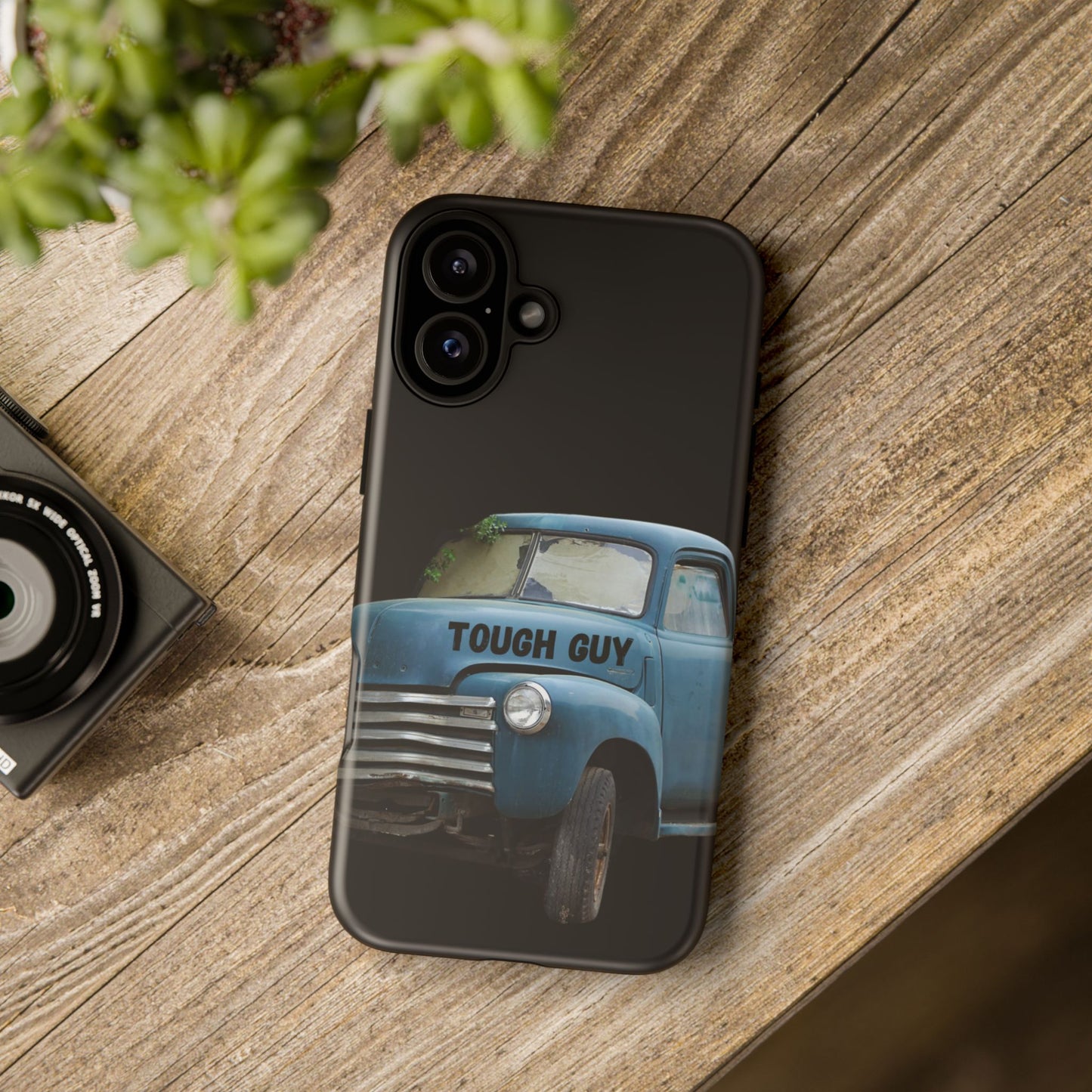 Phone Case iPhone 16/15/14 - Old Blue Truck Tough Guy Tough Case