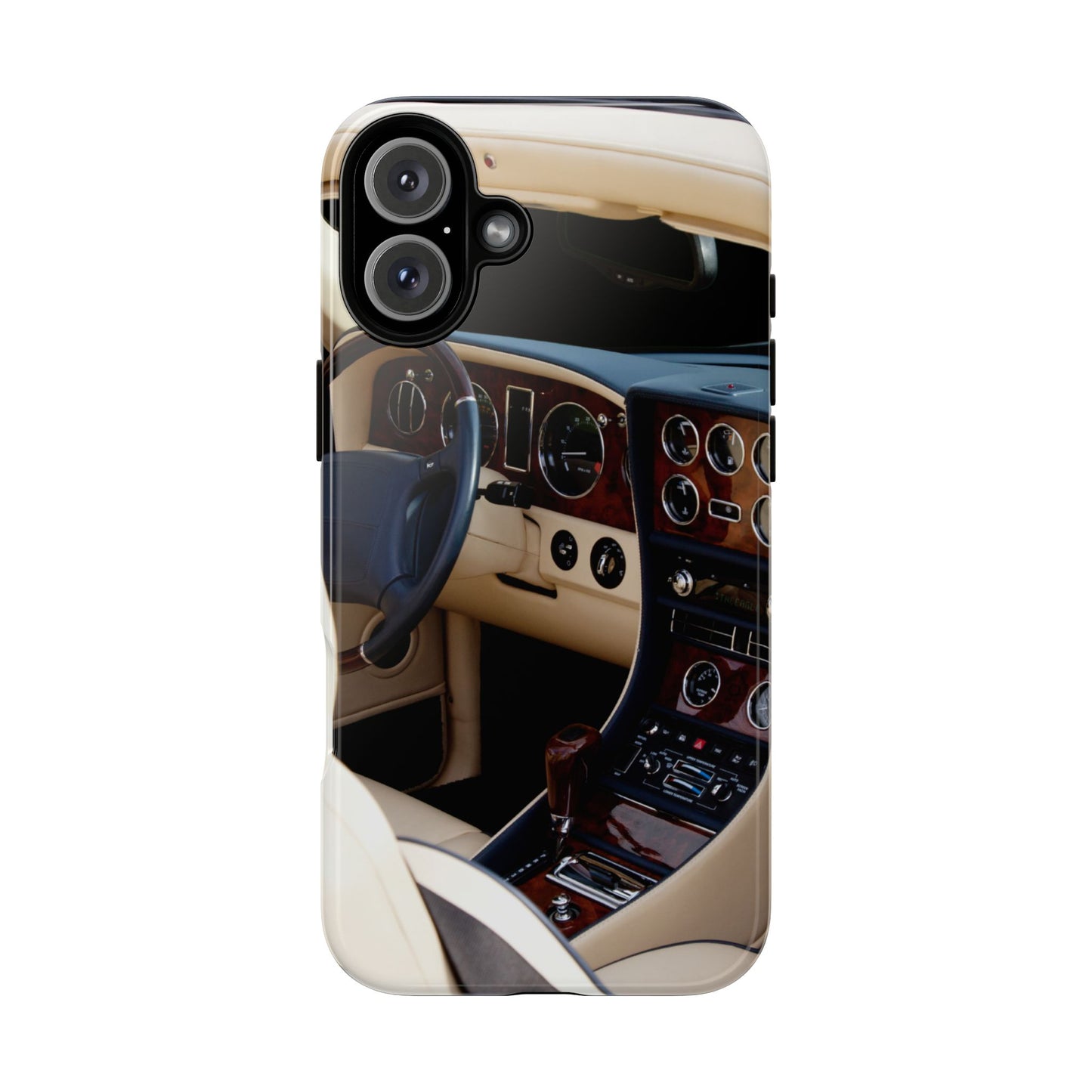 Phone Case iPhone 16/15/14 - Luxury Car Interior Tough Case