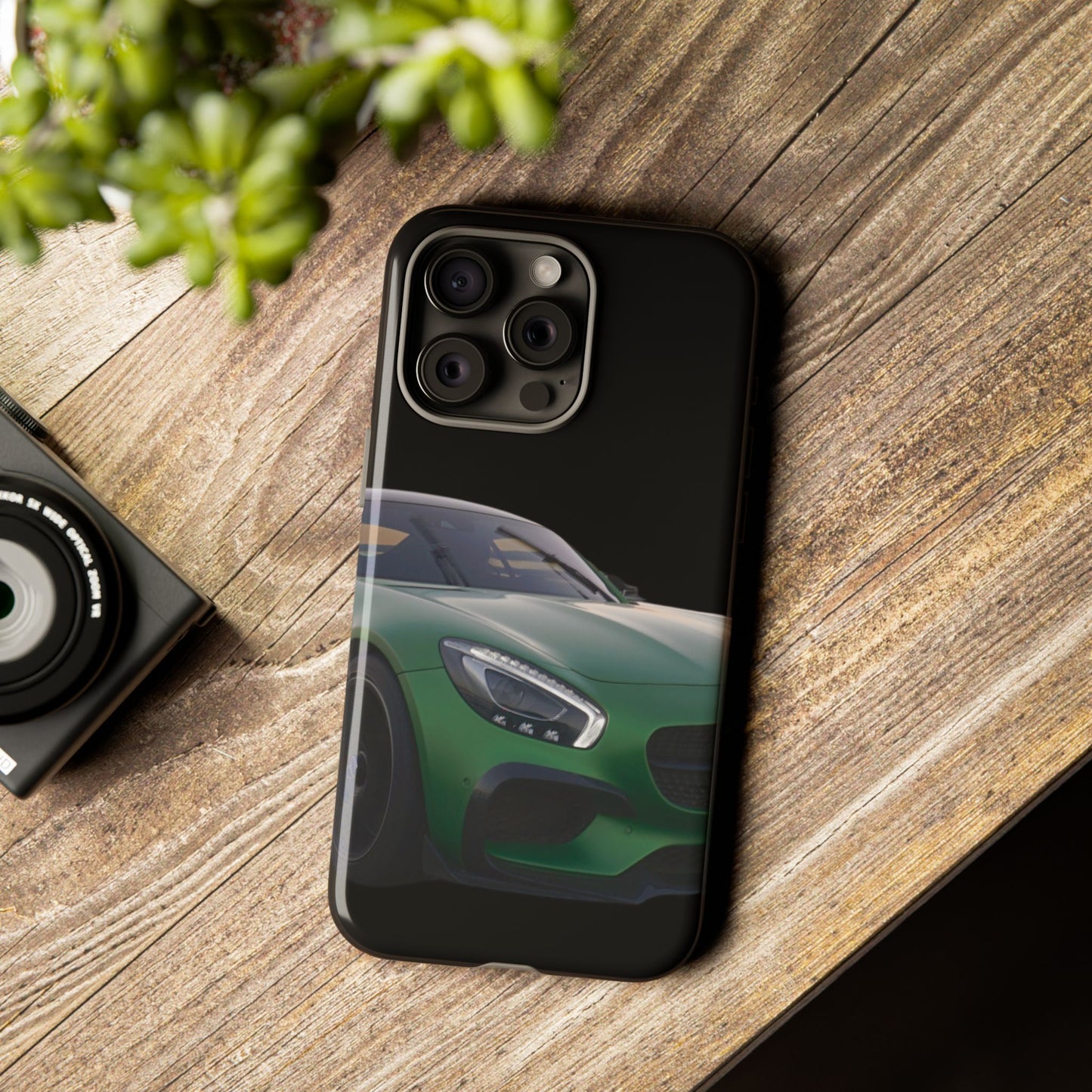 Phone Case iPhone 16/15/14 - Green Luxury Car Tough Case