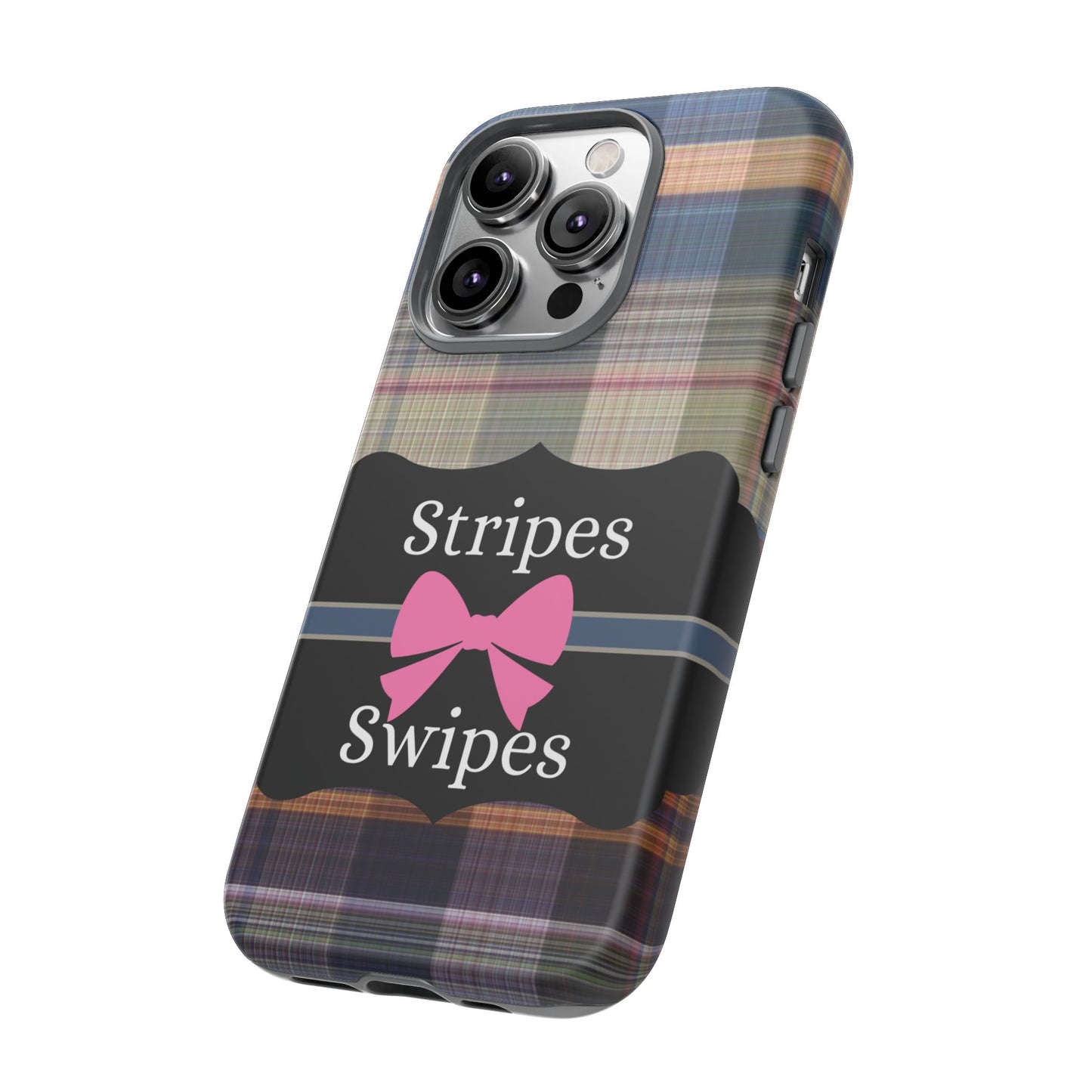 Phone Case iPhone 16/15/14 -Stripes & Swipes Tough Case