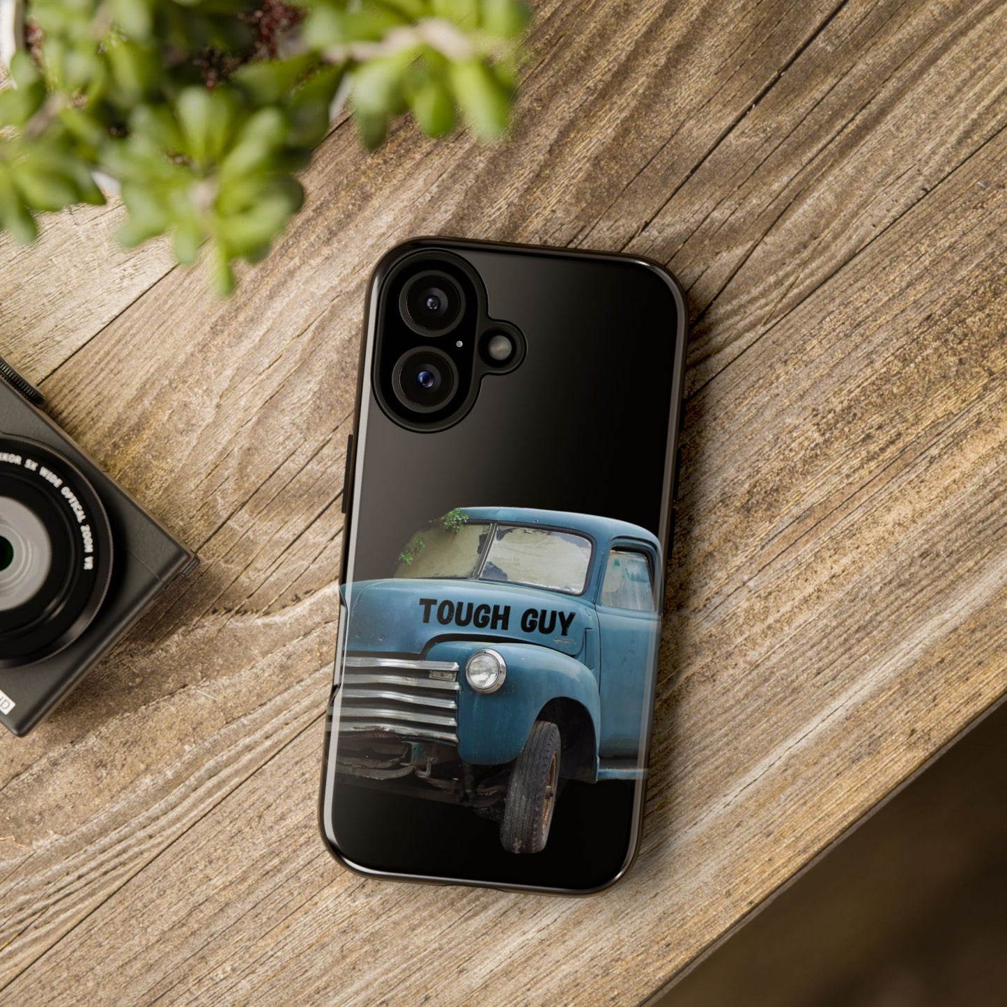 Phone Case iPhone 16/15/14 - Old Blue Truck Tough Guy Tough Case