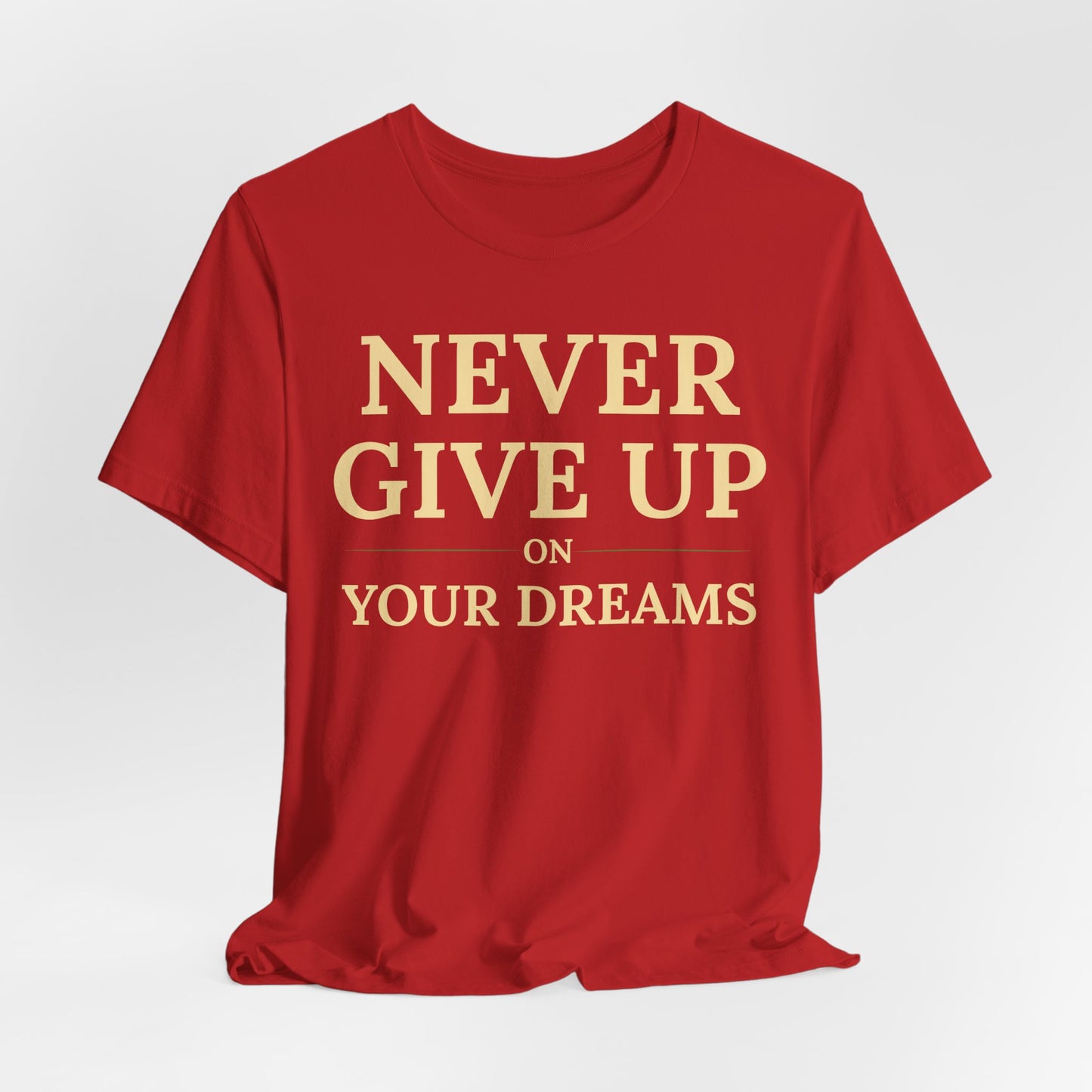 Never Give Up on Your Dreams Inspirational Motivation T-Shirt