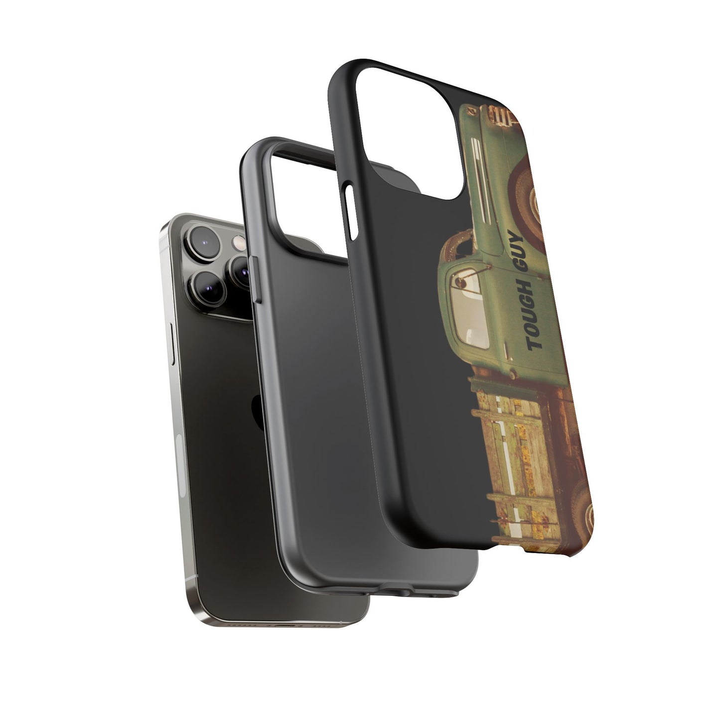 Phone Case iPhone 16/15/14 - Tough Guy Old Green Truck Tough Case