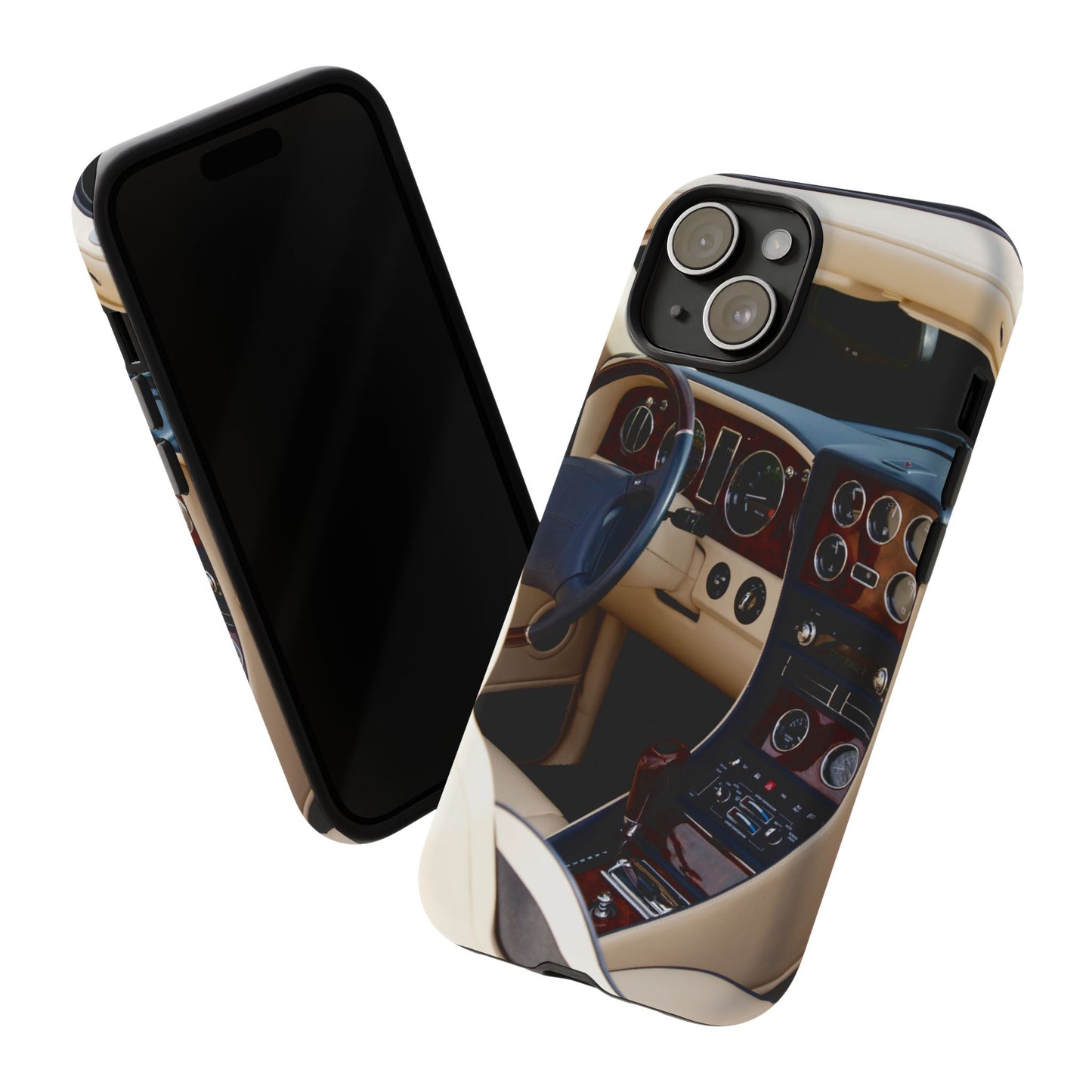 Phone Case iPhone 16/15/14 - Luxury Car Interior Tough Case