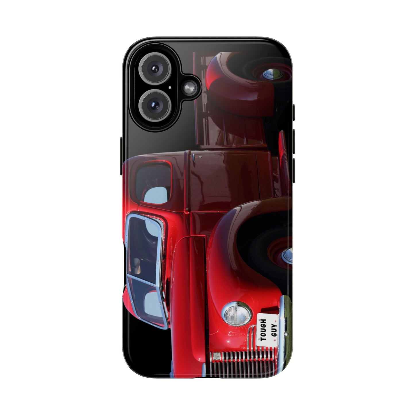 Phone Case iPhone 16/15/14 - Tough Guy Vintage Red Truck Tough Case