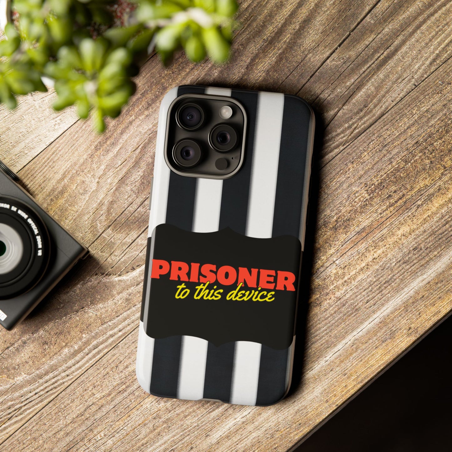 Phone Case iPhone 16/15/14 - Funny Prisoner to this Device Tough Case